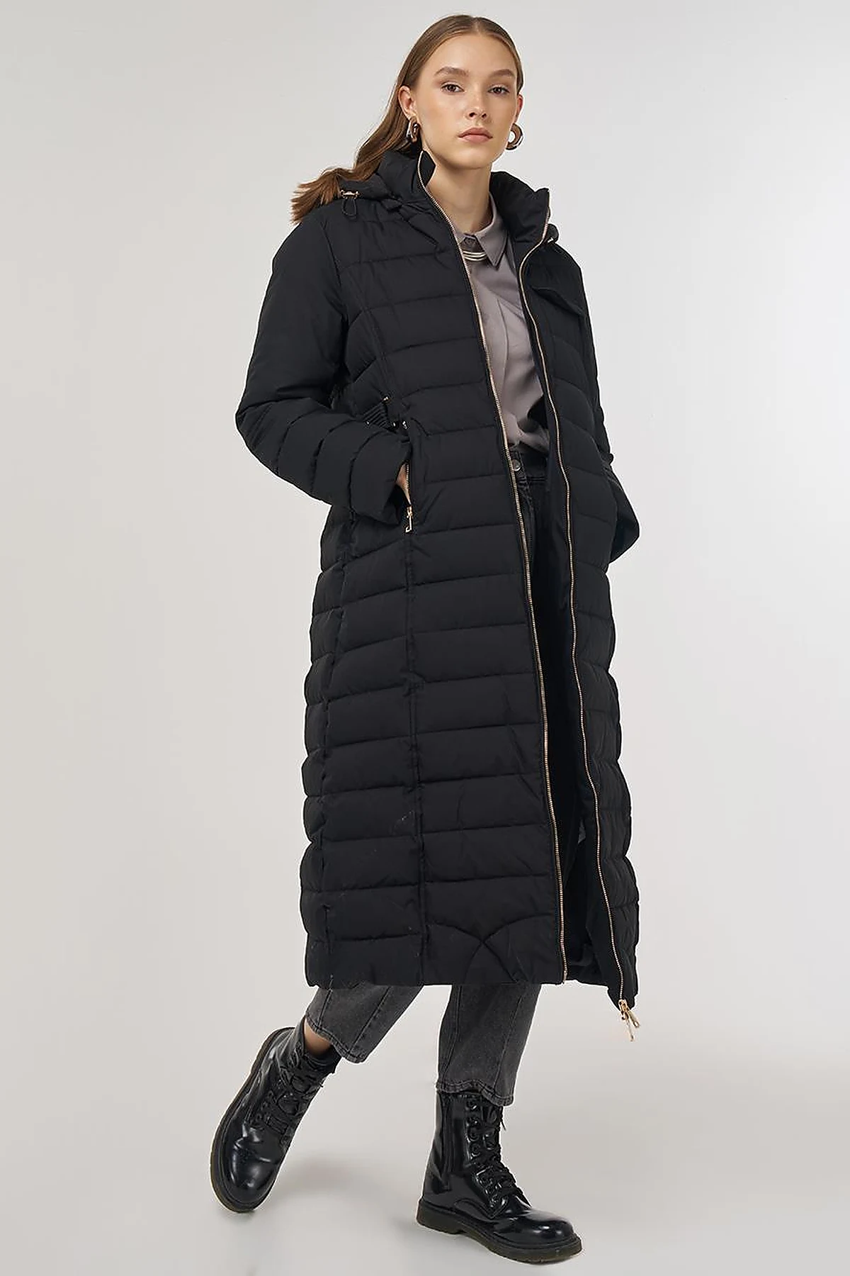 Hooded Anorak Jacket Black