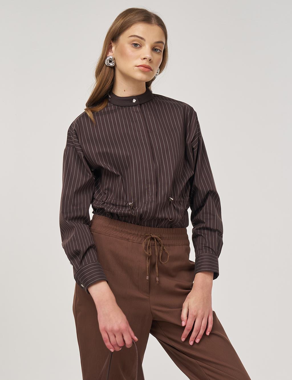 Double Cuff Carrot Cut Pants Cocoa 