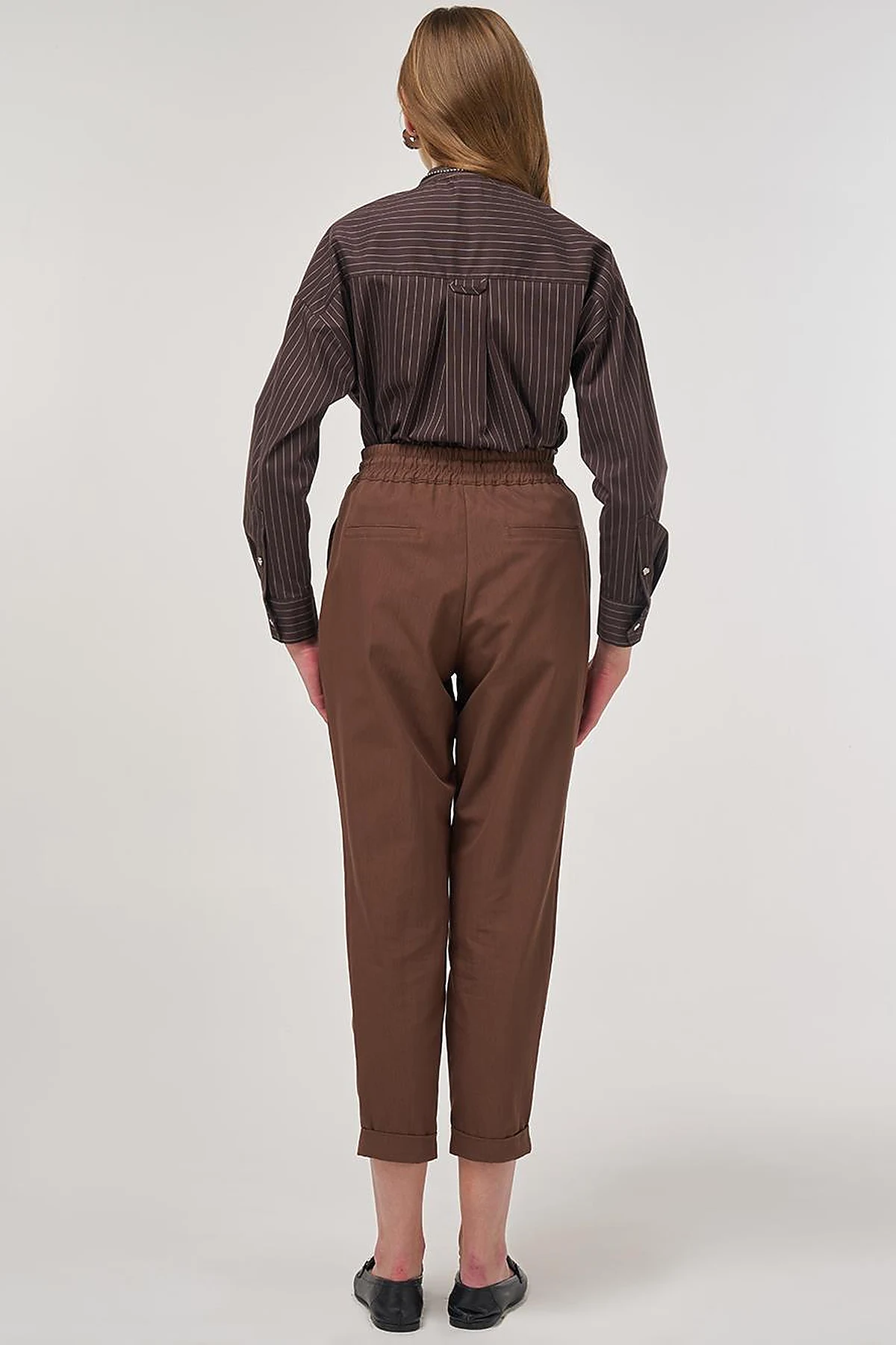 Double Cuff Carrot Cut Pants Cocoa 