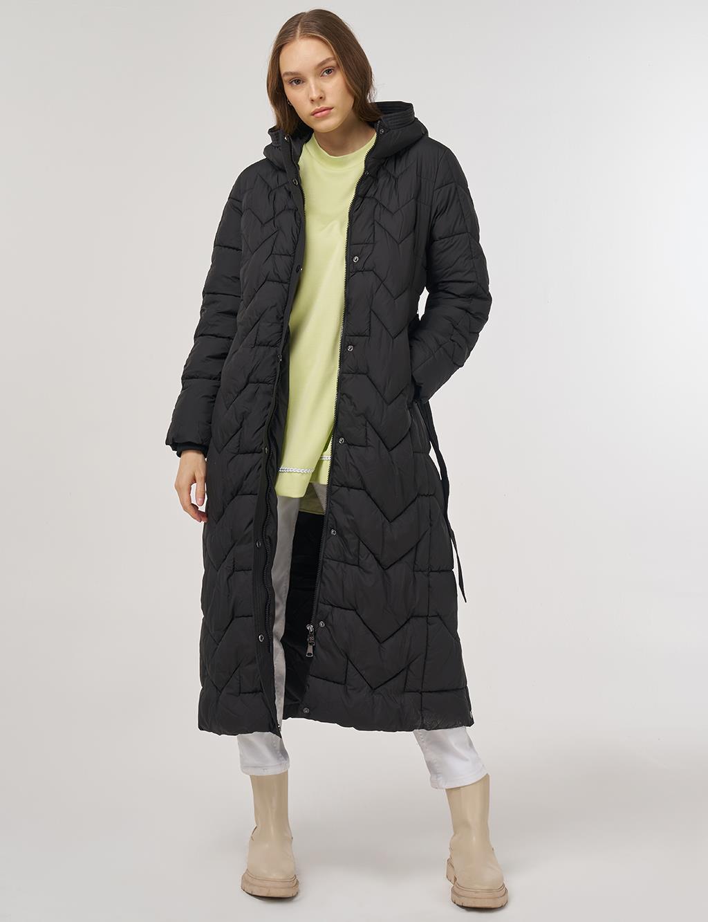 Cep Detaylı Anorak Mont Siyah 