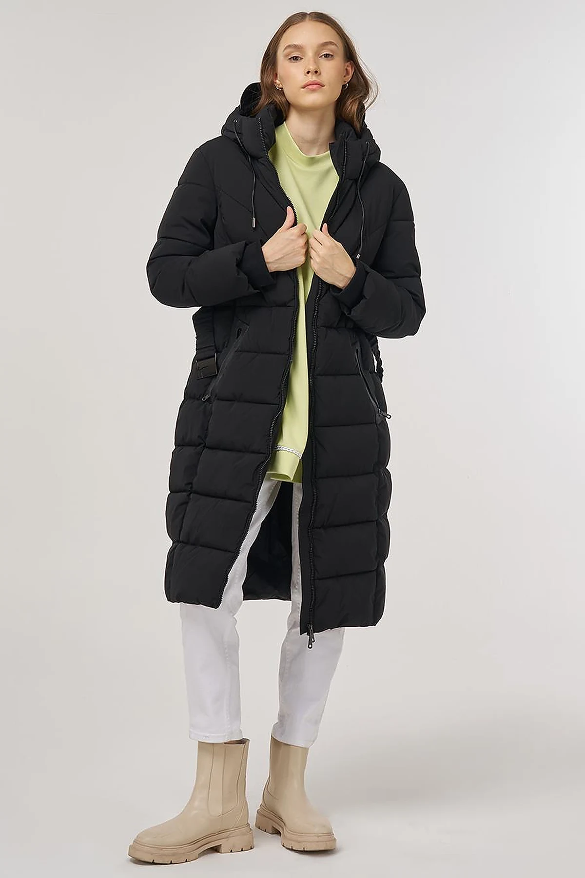 Hood-Detail Anorak Jacket Black