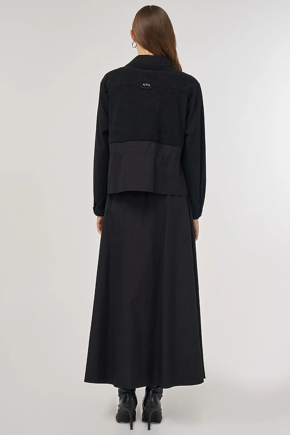 Double-Pocket Skirt Set Black