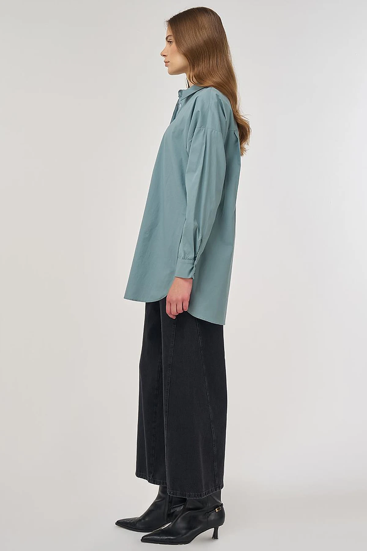 Relax Fit Cotton Tunic Army Green