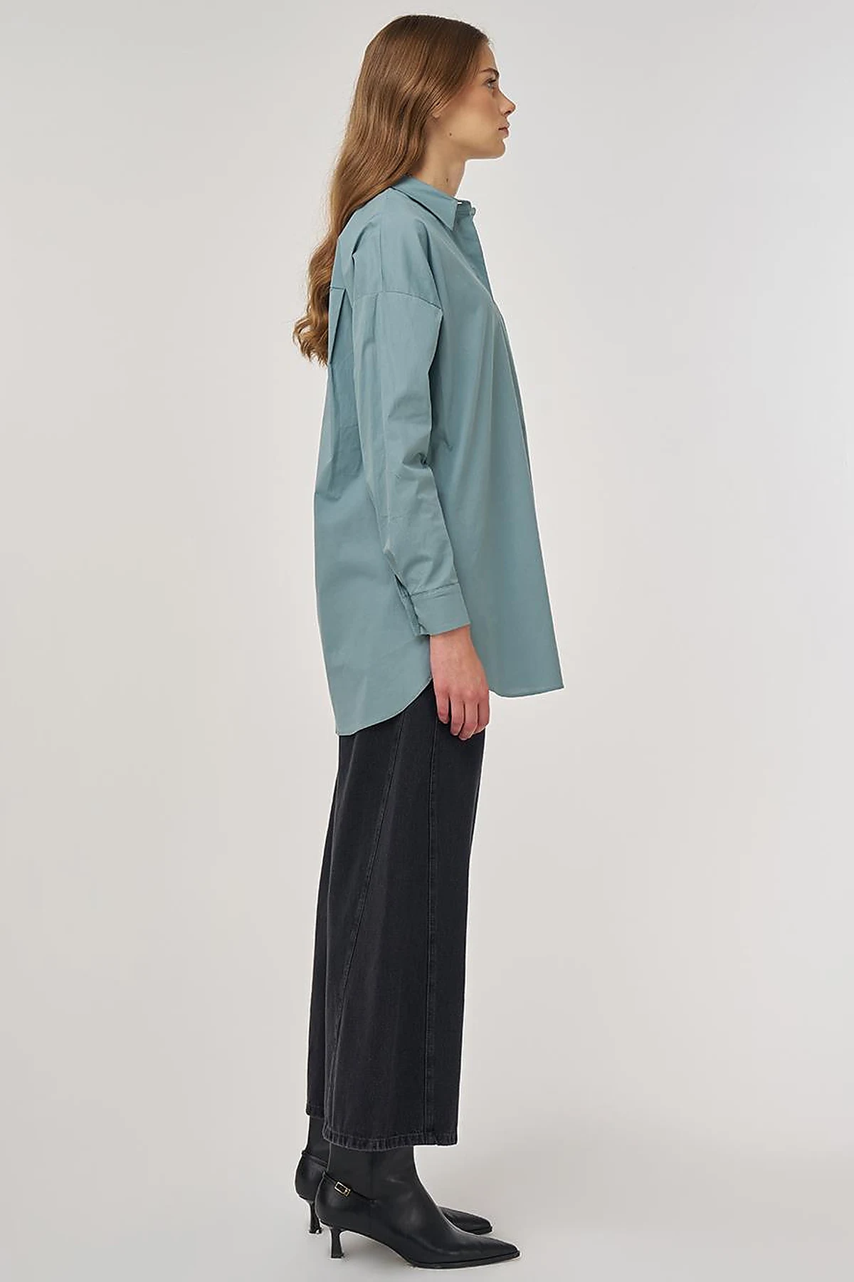 Relax Fit Cotton Tunic Army Green