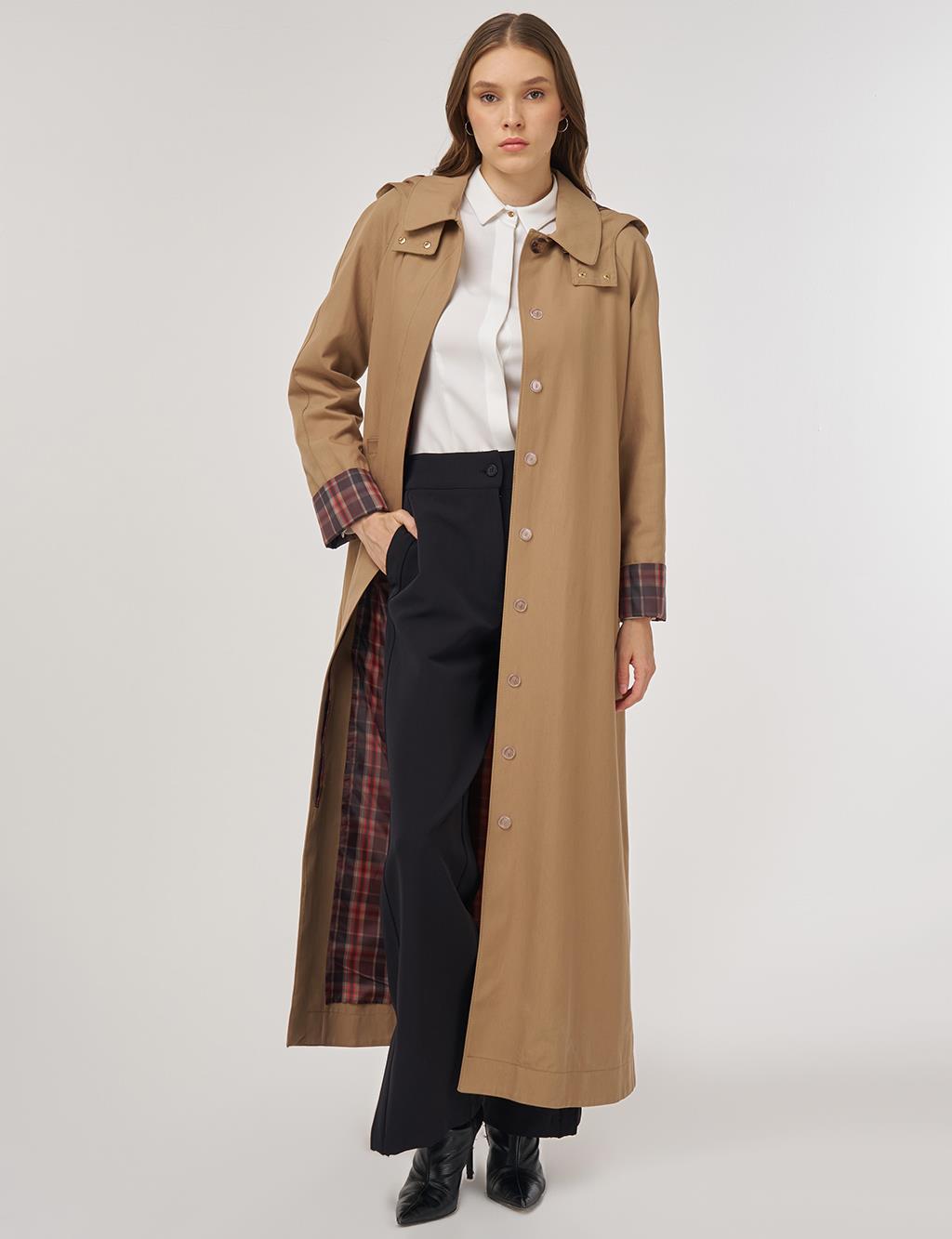 Shirt Collar Overcoat Beige