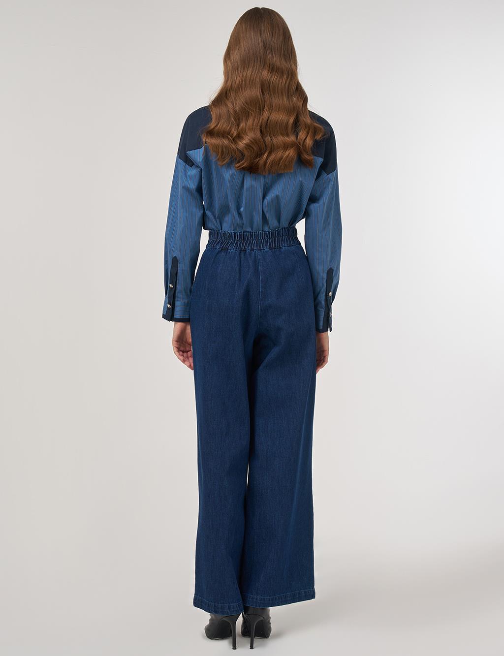 Marine Fit Denim Pants Navy