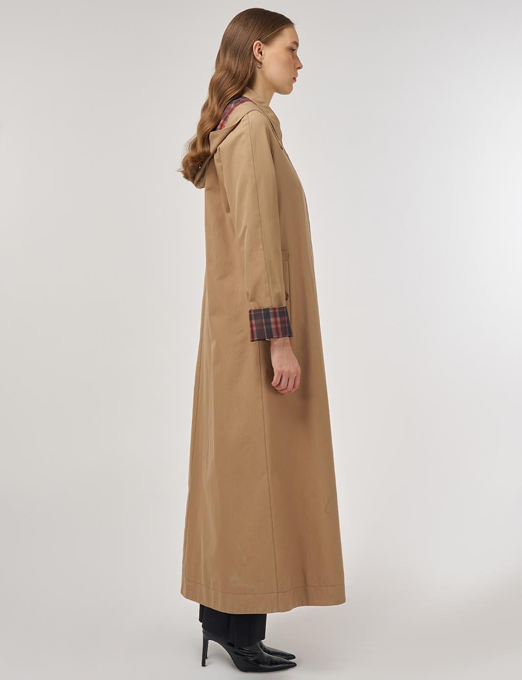 Shirt Collar Overcoat Beige