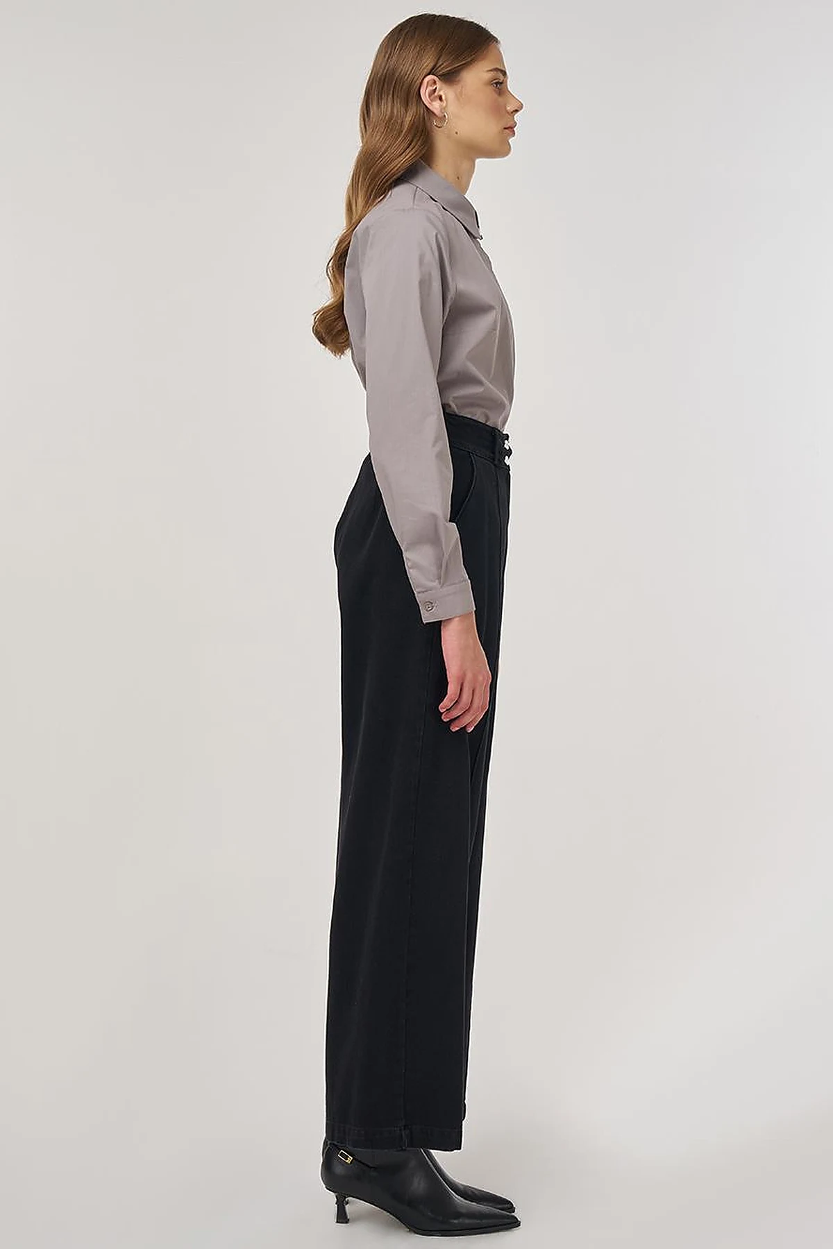Chima Seam-Stitched Marine Fit Denim Pants Black
