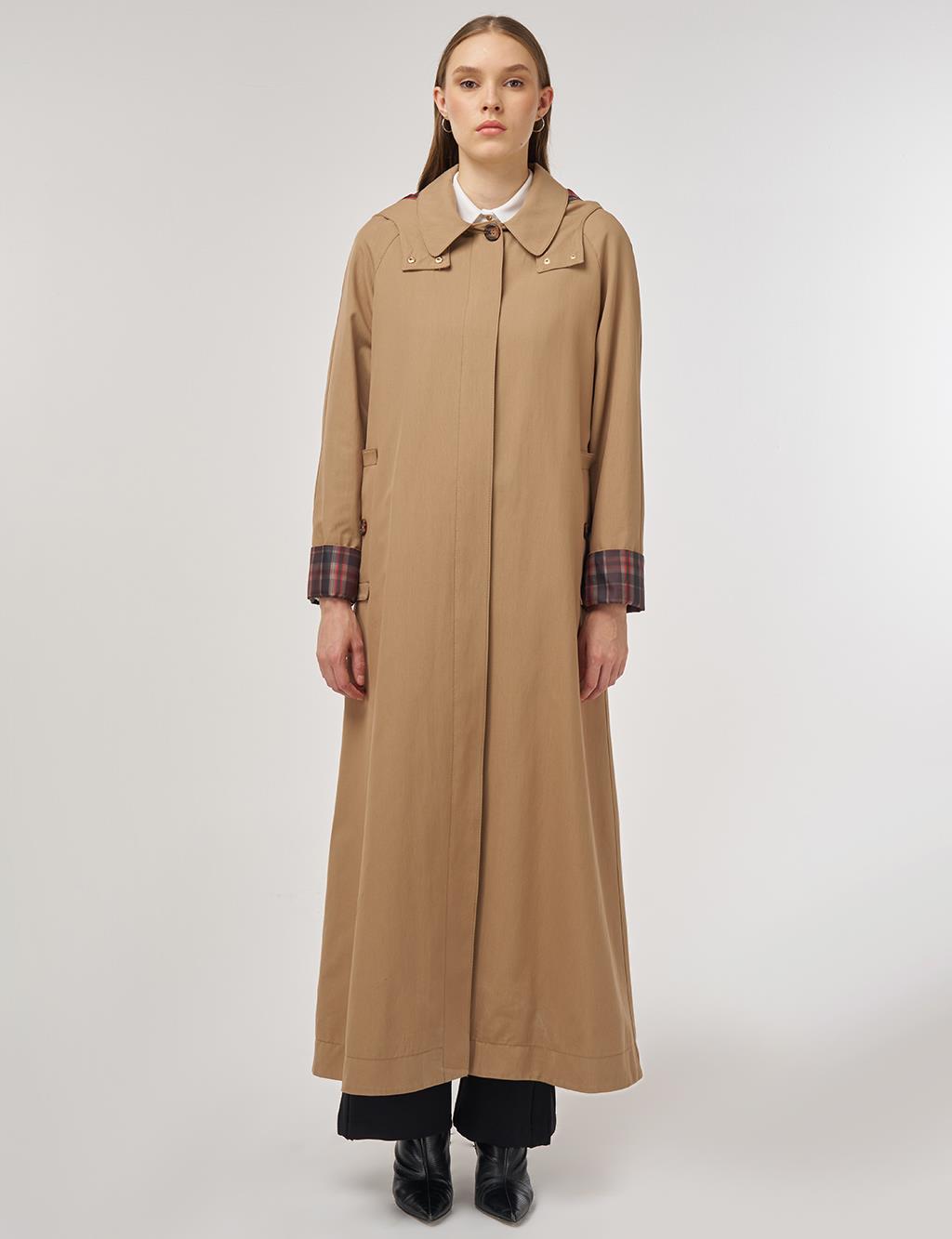 Shirt Collar Overcoat Beige