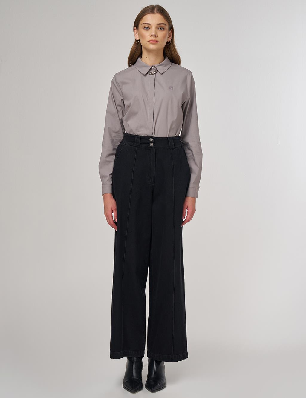 Marine Fit Denim Pants Black