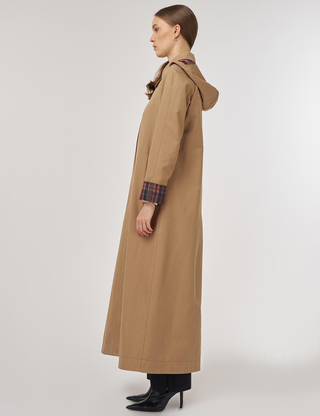 Shirt Collar Overcoat Beige