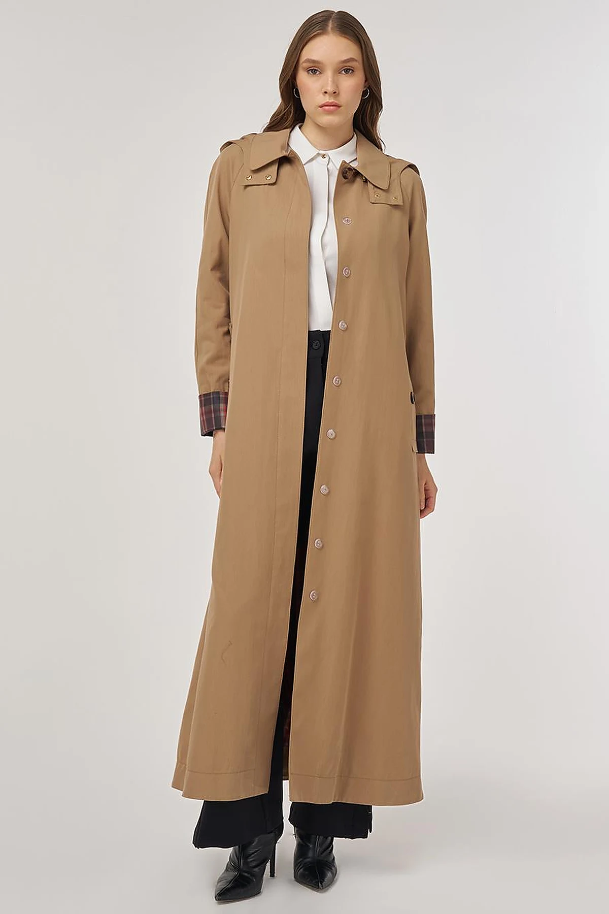 Shirt Collar Overcoat Beige