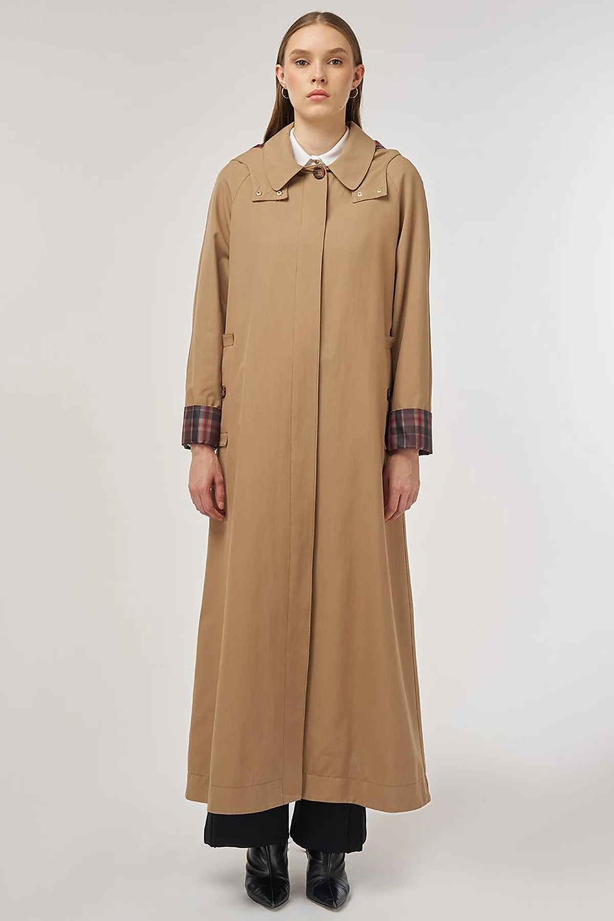 Shirt Collar Overcoat Beige