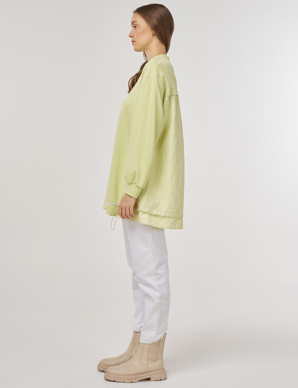 Embossed Detail Sweatshirt Lime