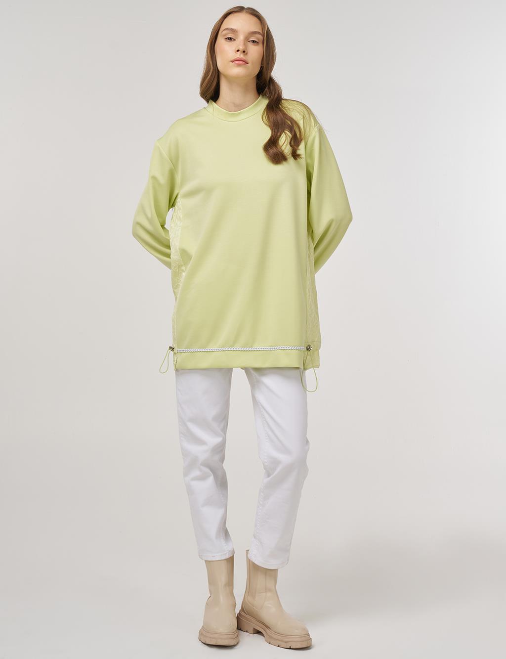 Embossed Detail Sweatshirt Lime