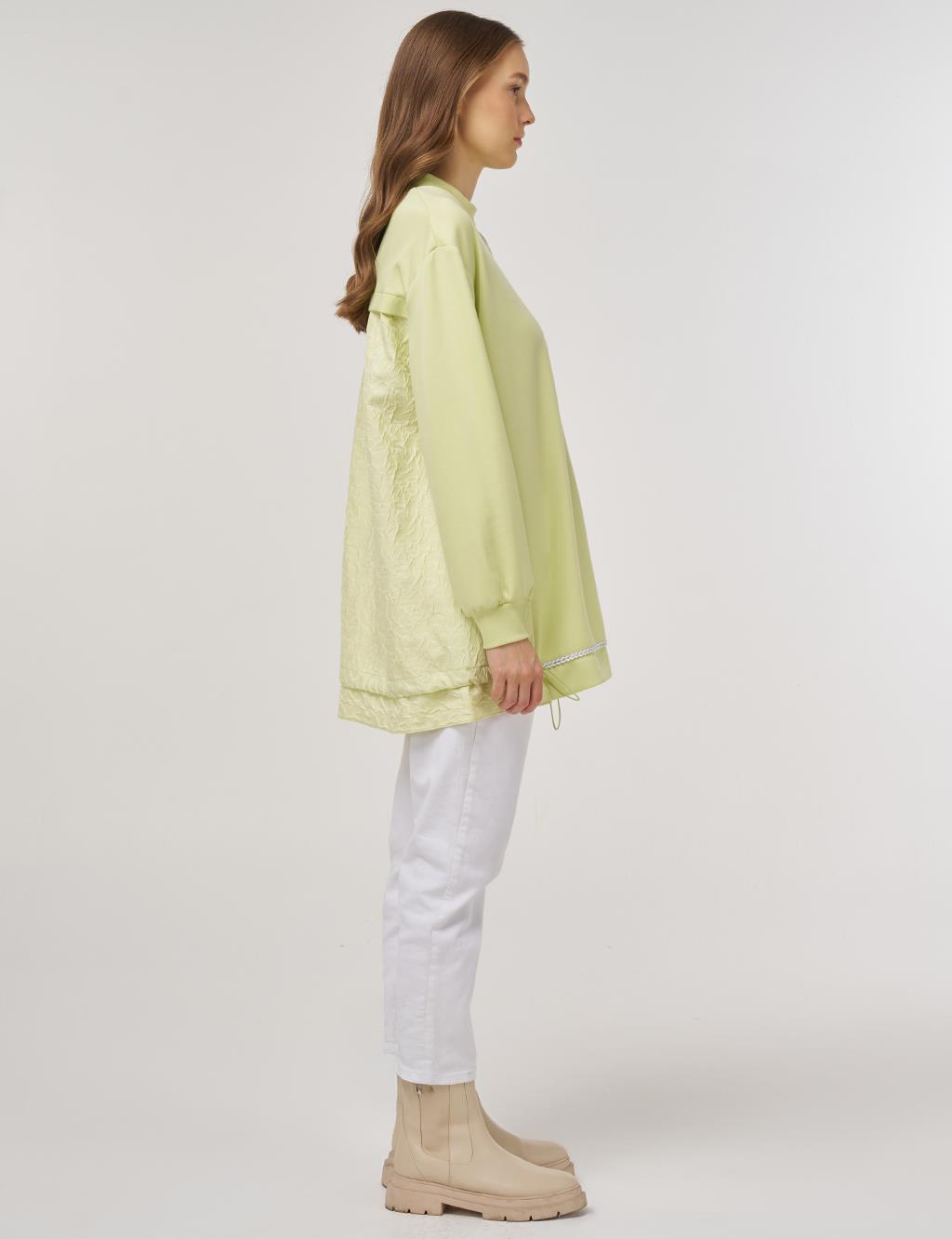Embossed Detail Sweatshirt Lime