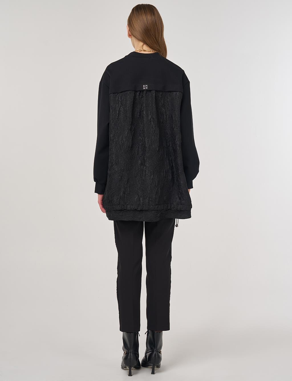 Embossed Detail Sweatshirt Black