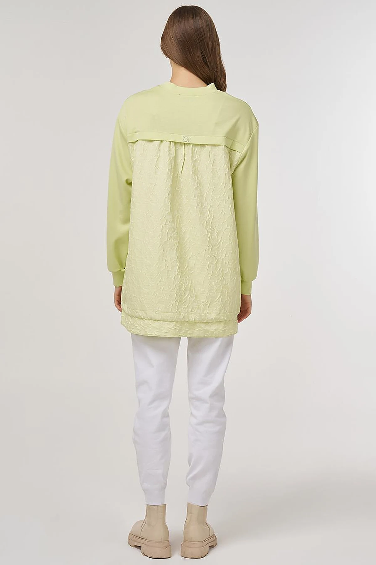 Embossed Detail Sweatshirt Lime