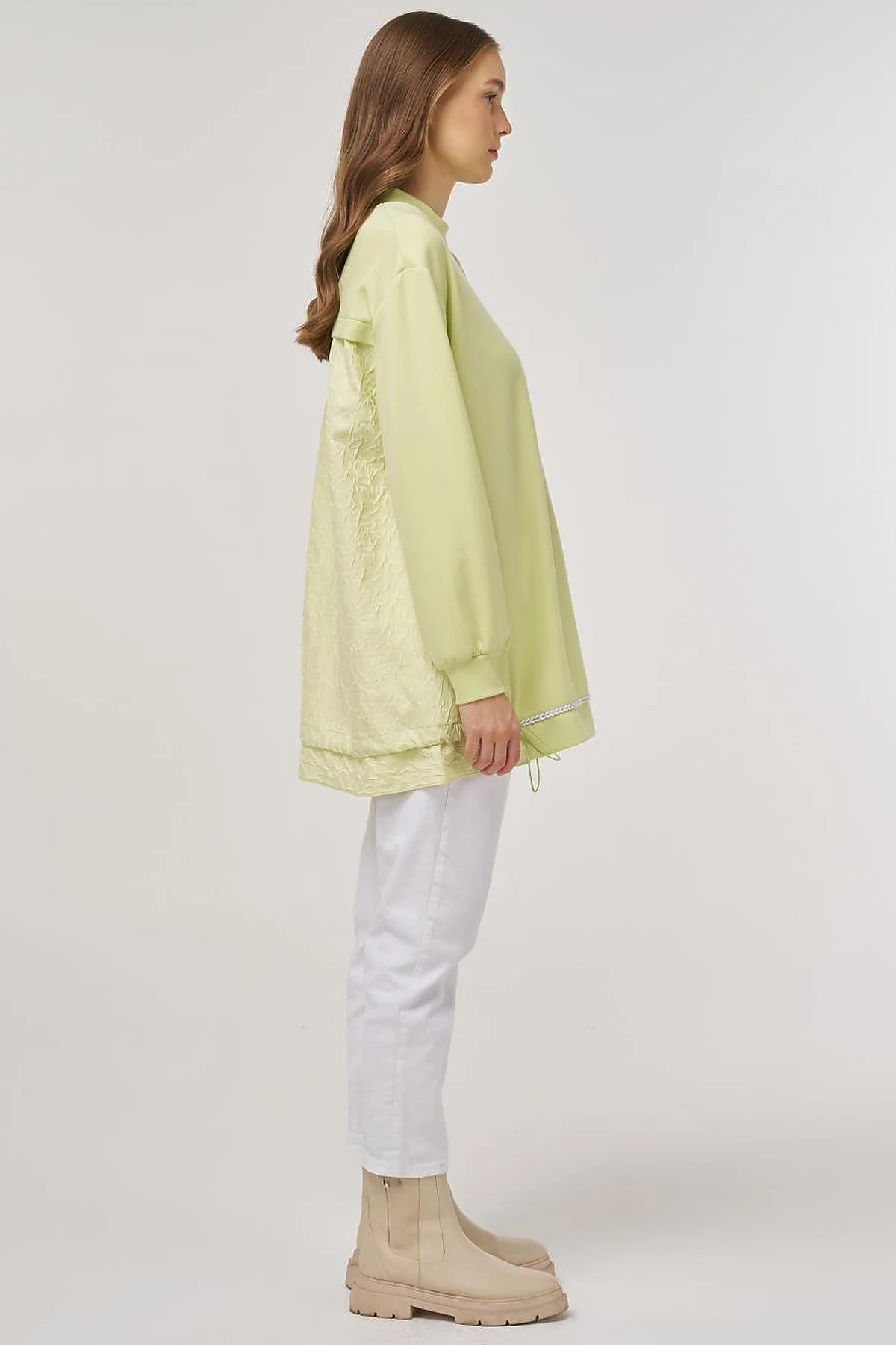 Embossed Detail Sweatshirt Lime