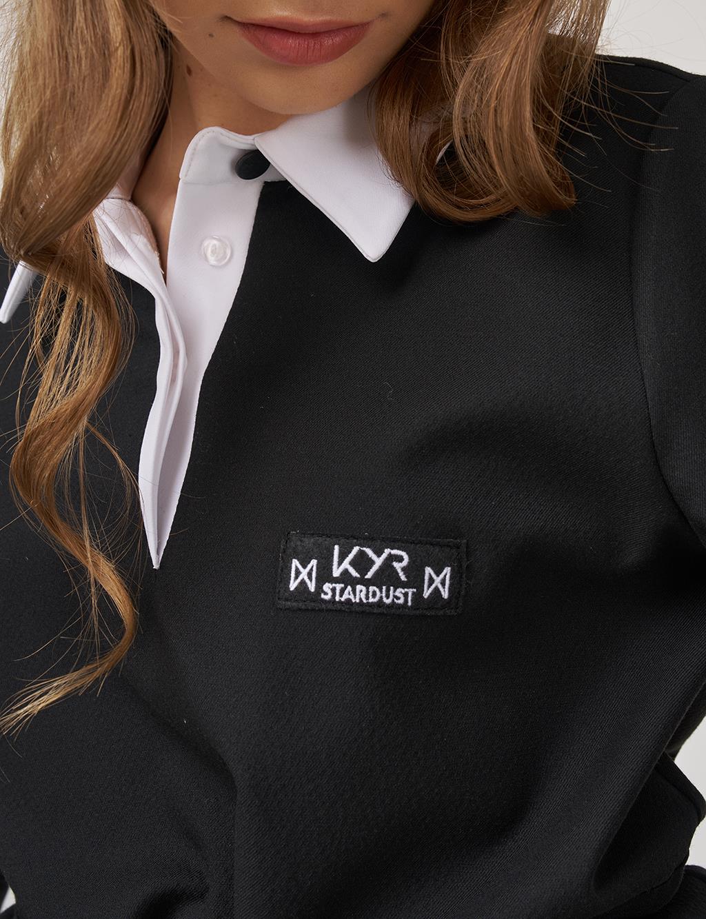 Drawstring Detail Viscose Tunic Black