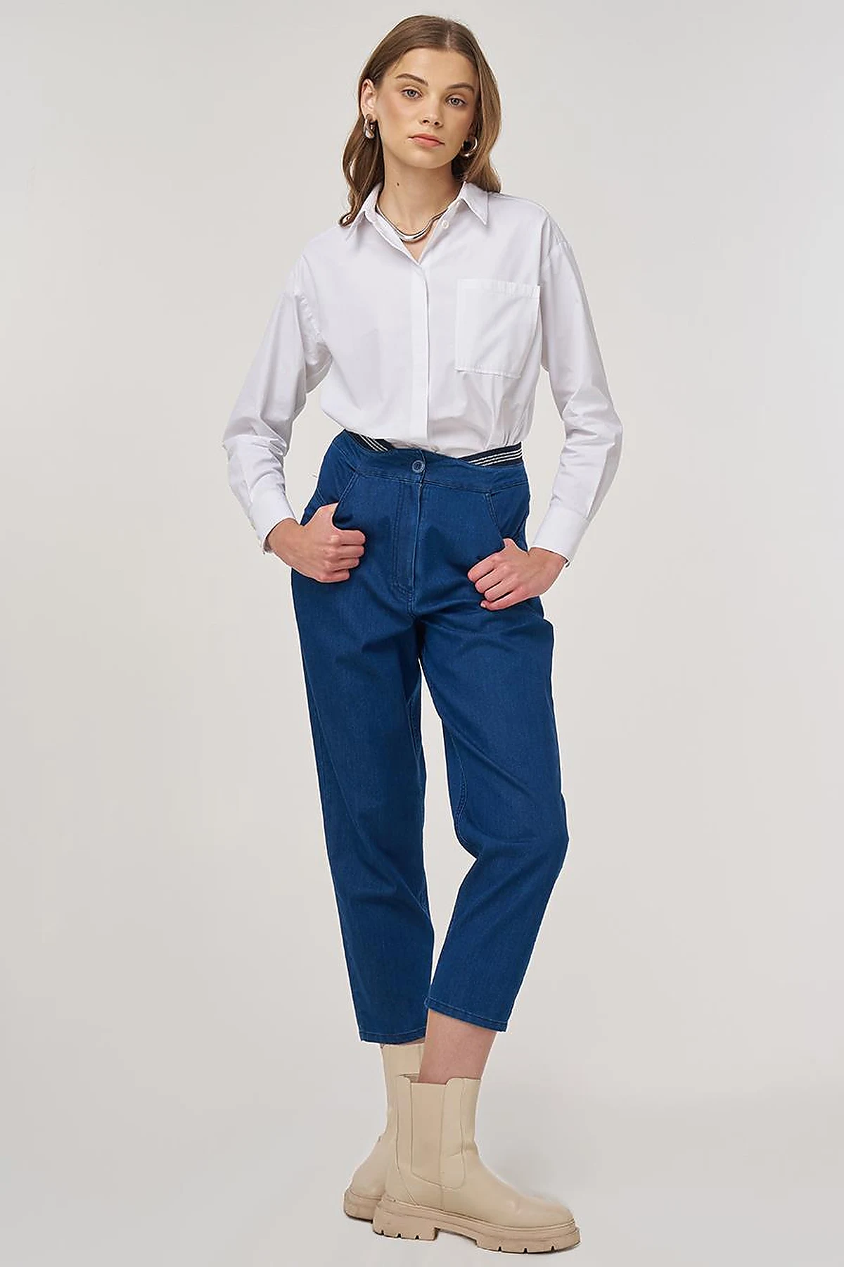 Relax Fit Denim Pantolon İndigo 