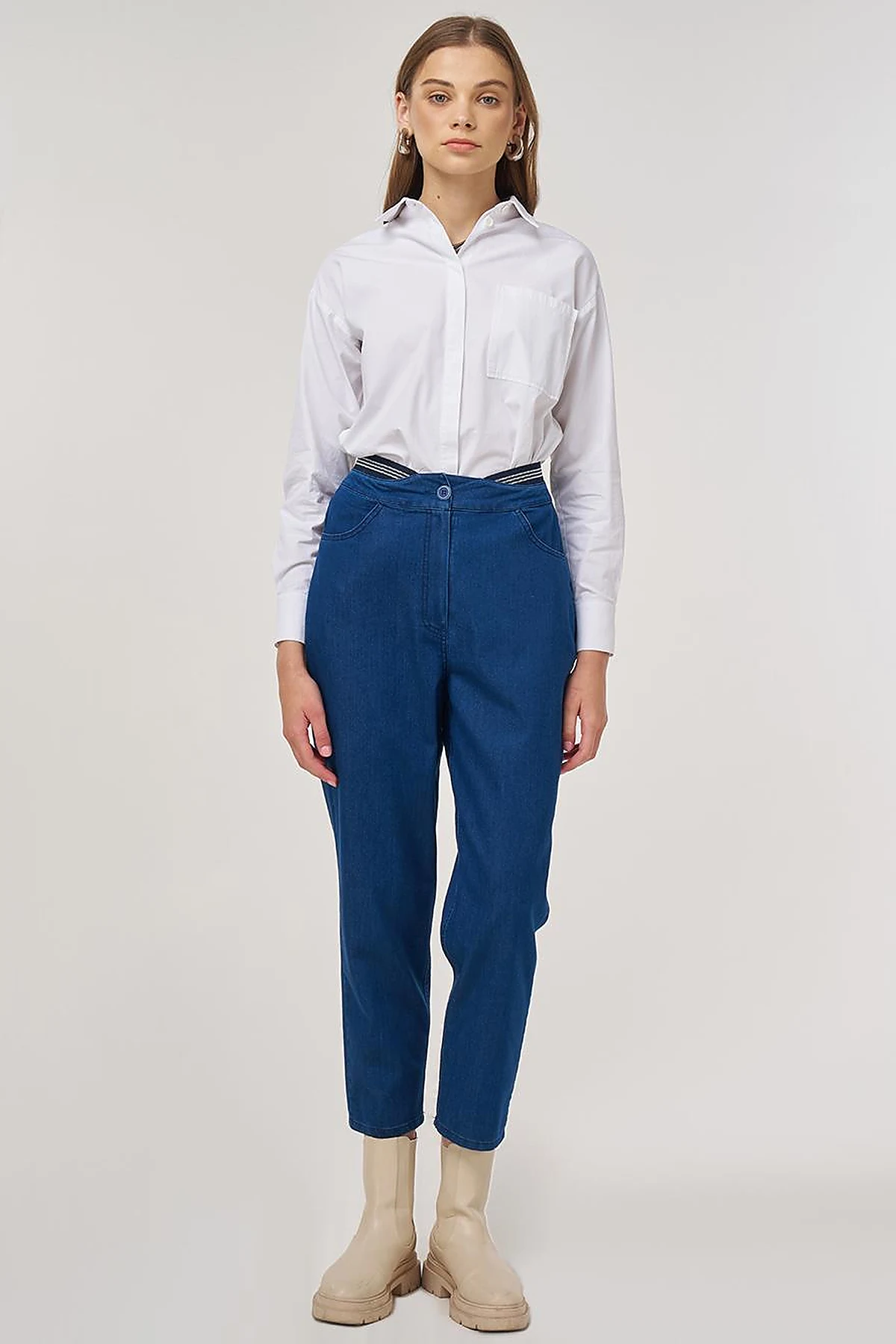 Relax Fit Denim Pantolon İndigo 