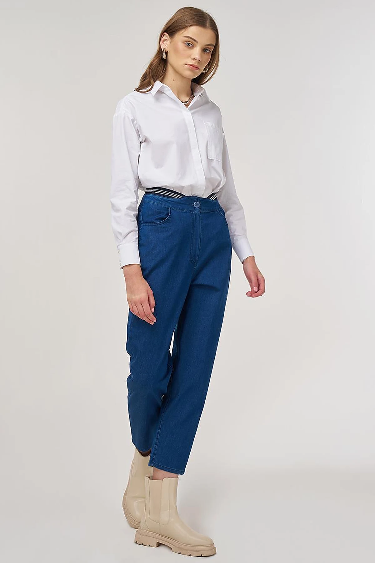Relax Fit Denim Pantolon İndigo 