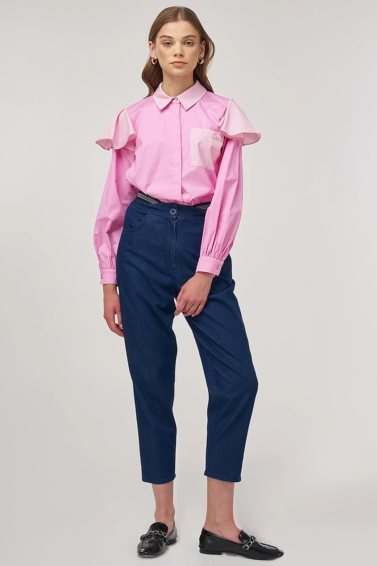 Relax Fit Denim Pants Navy