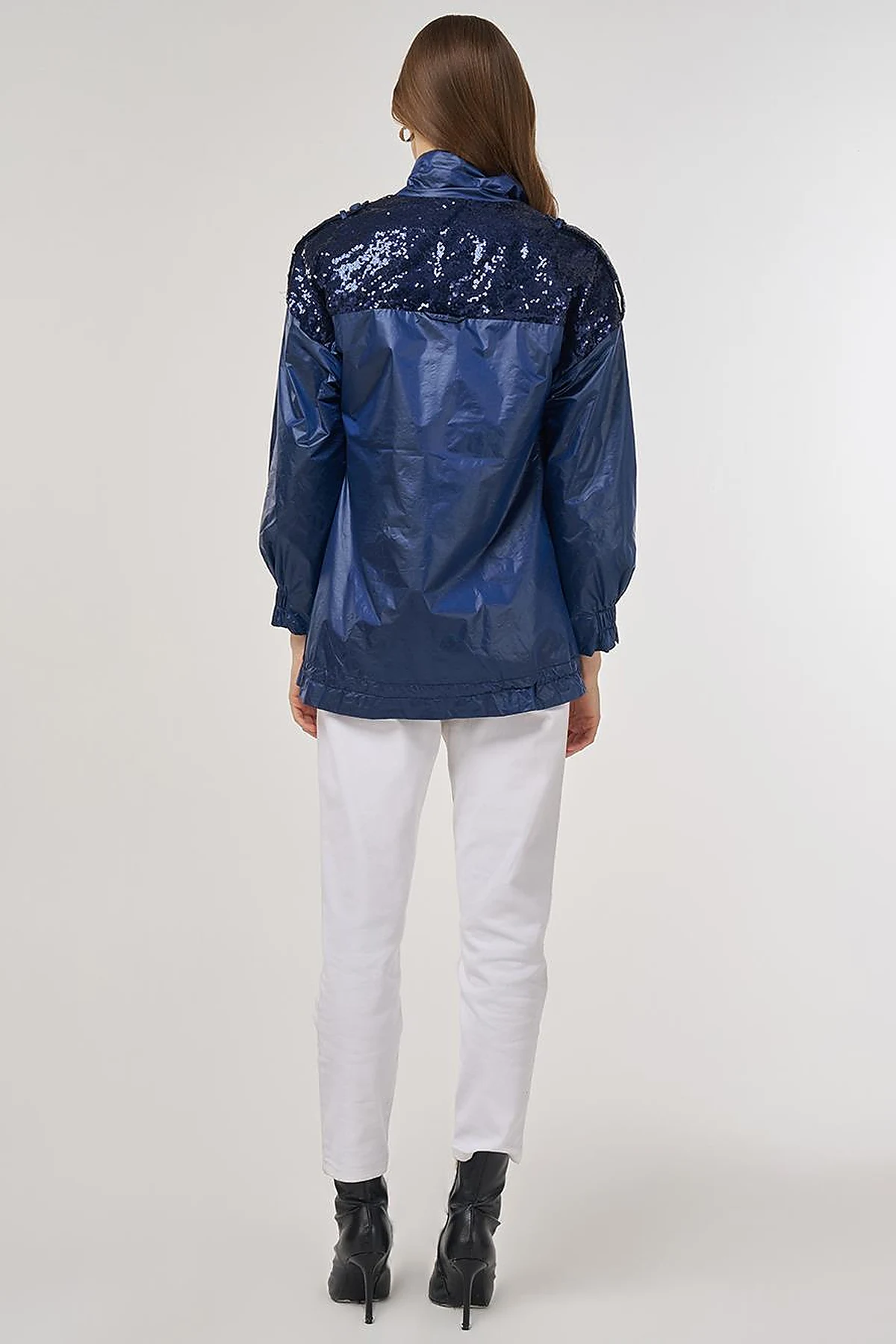 Sequin-Embroidered Jacket Indigo 