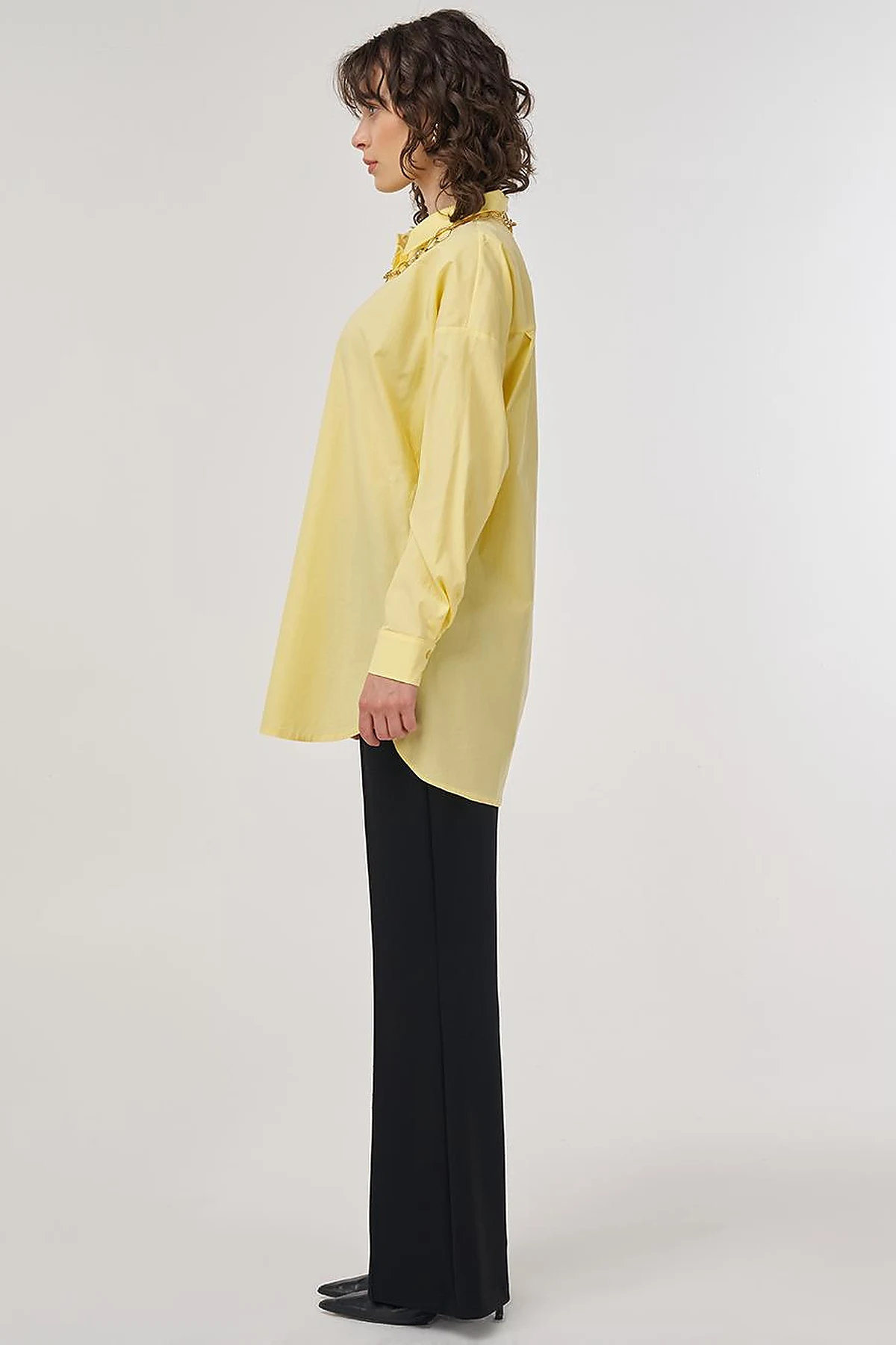 Relaxed-Fit Cotton Tunic in Yellow