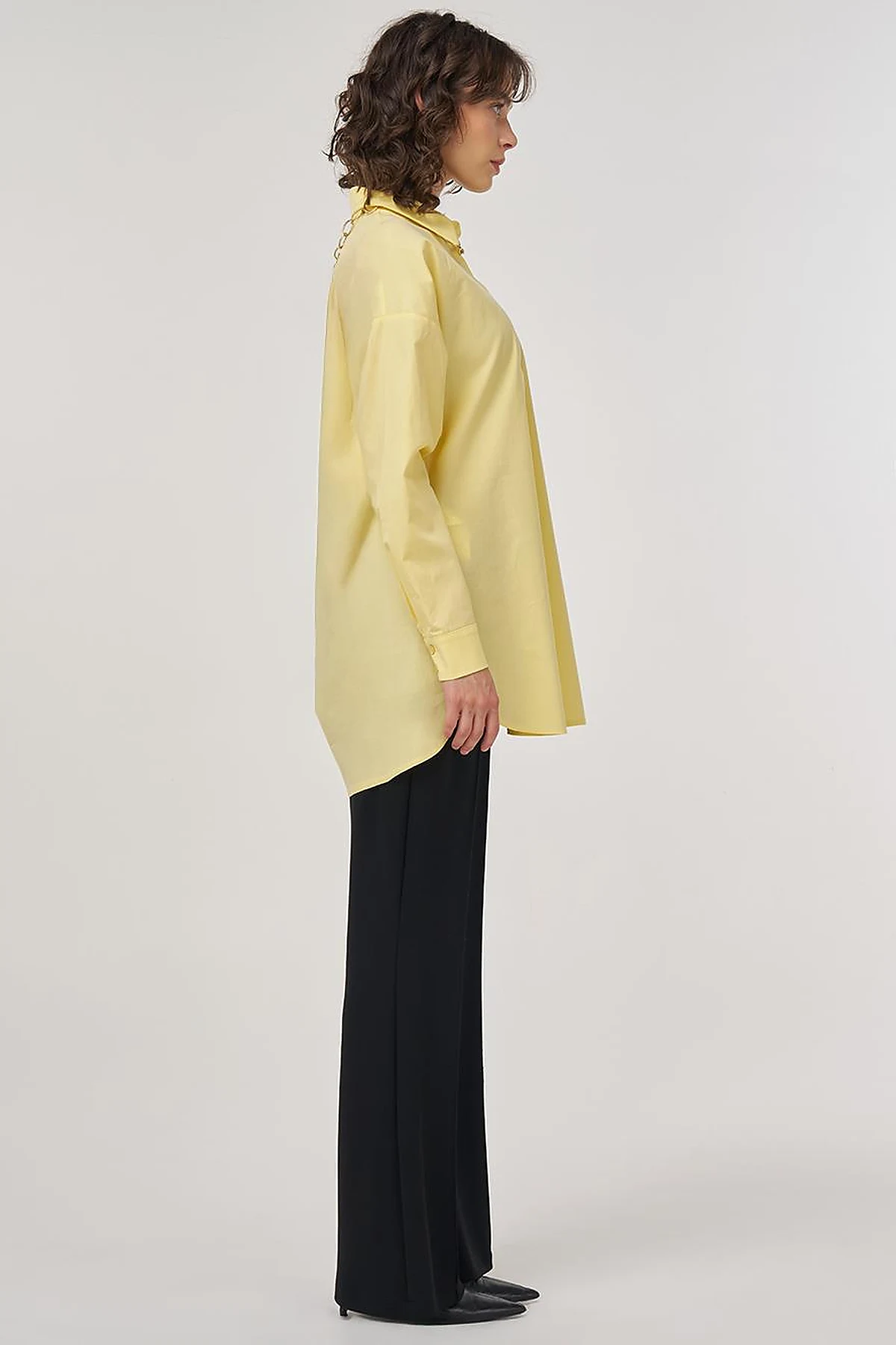 Relaxed-Fit Cotton Tunic in Yellow
