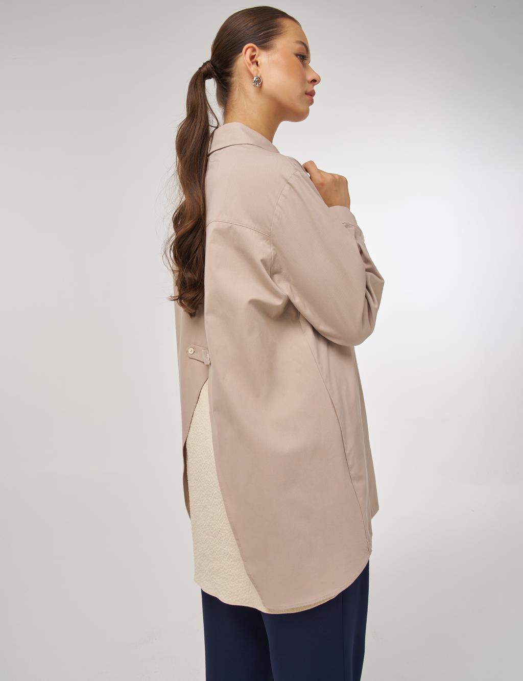 100% Cotton Drawstring Tunic Mink