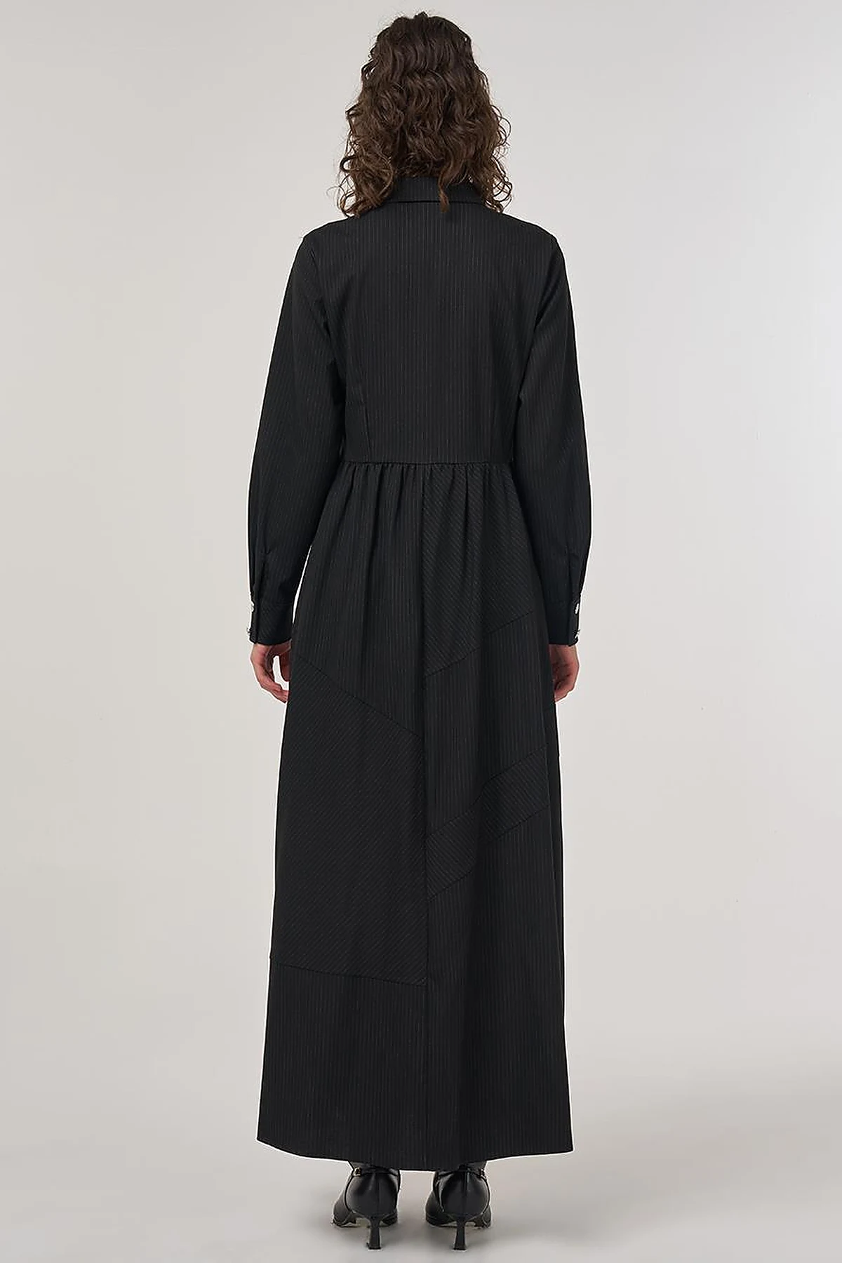 Buttoned Maxi Dress Black