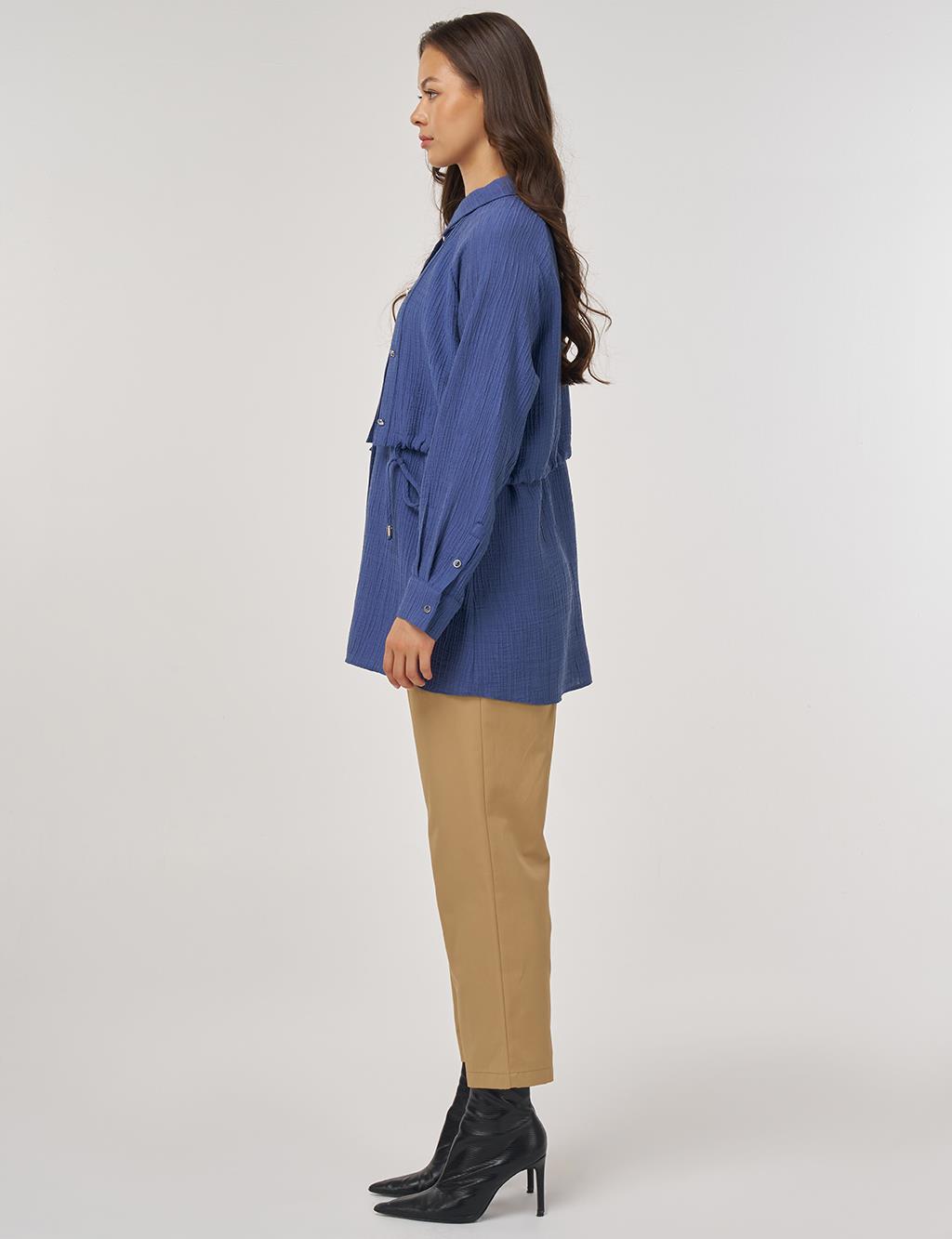 Aller Detail Lyocell Blouse Indigo