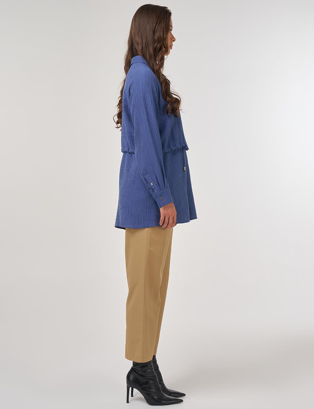 Aller Detail Lyocell Blouse Indigo