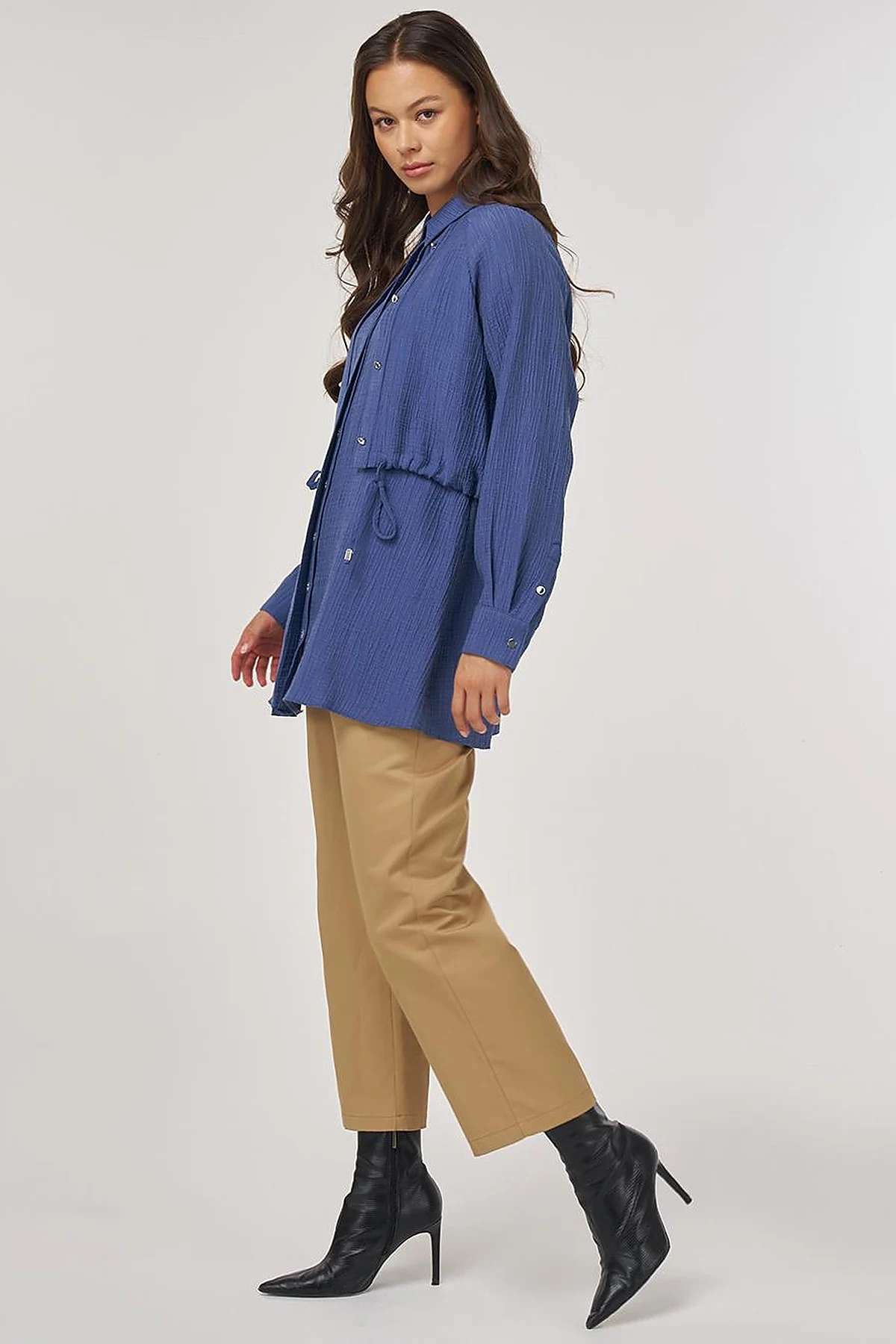 Aller Detail Lyocell Blouse Indigo