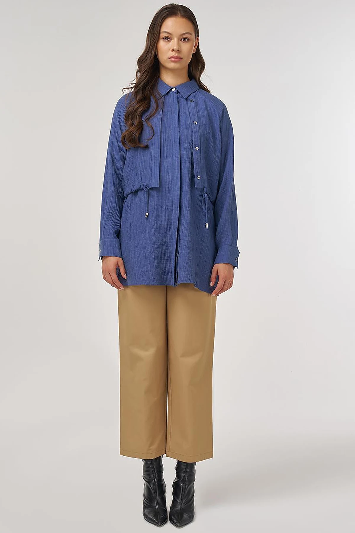 Aller Detail Lyocell Blouse Indigo