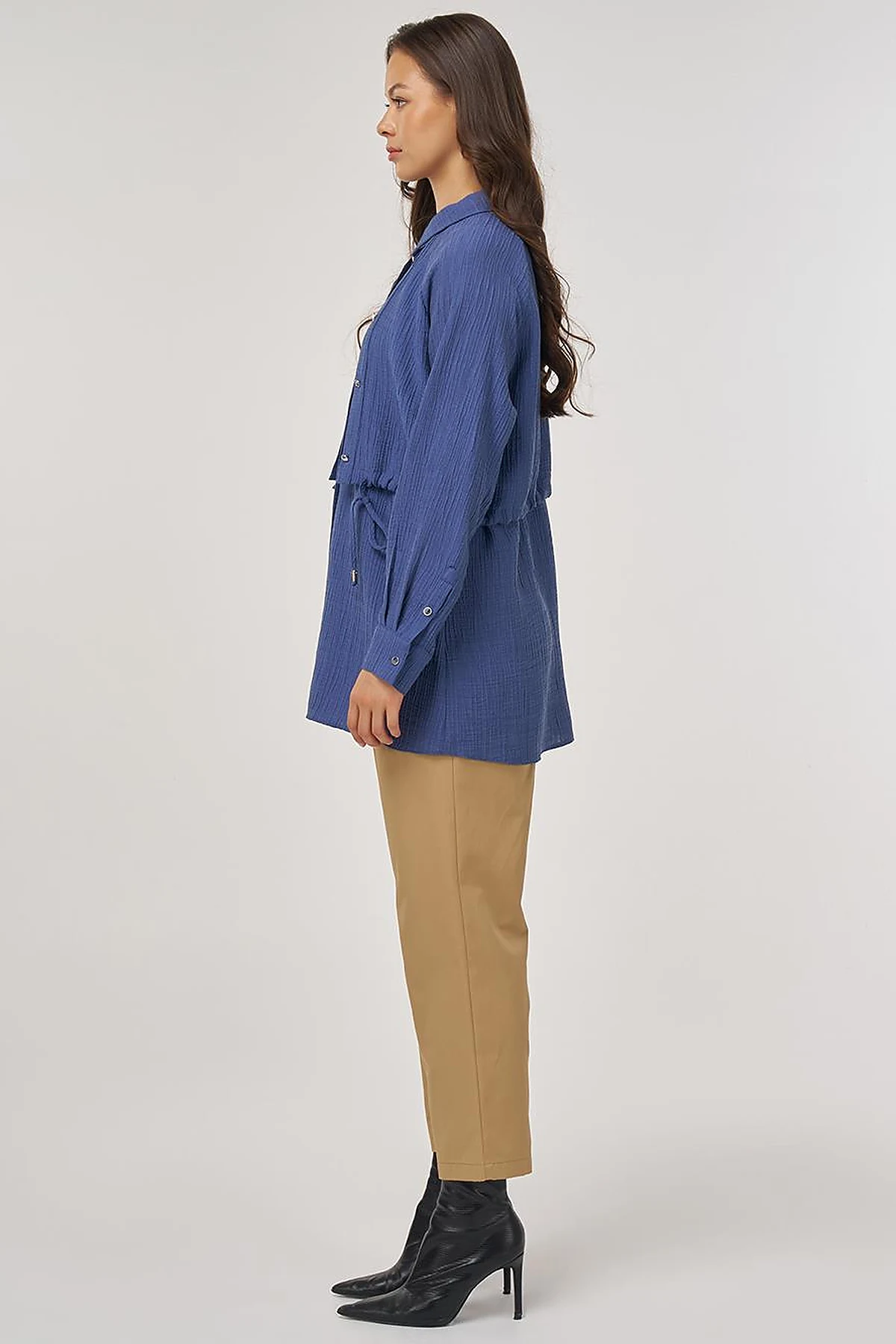 Aller Detail Lyocell Blouse Indigo