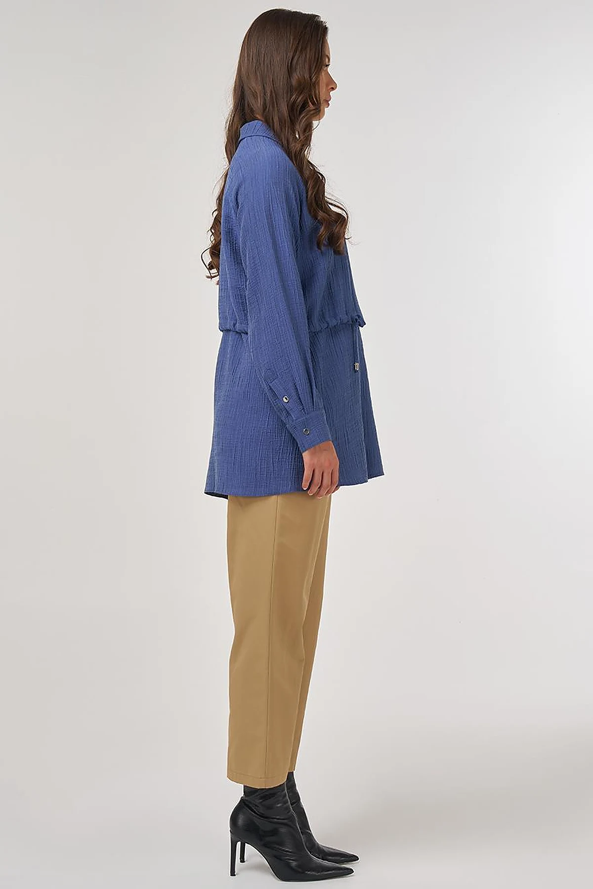 Aller Detail Lyocell Blouse Indigo