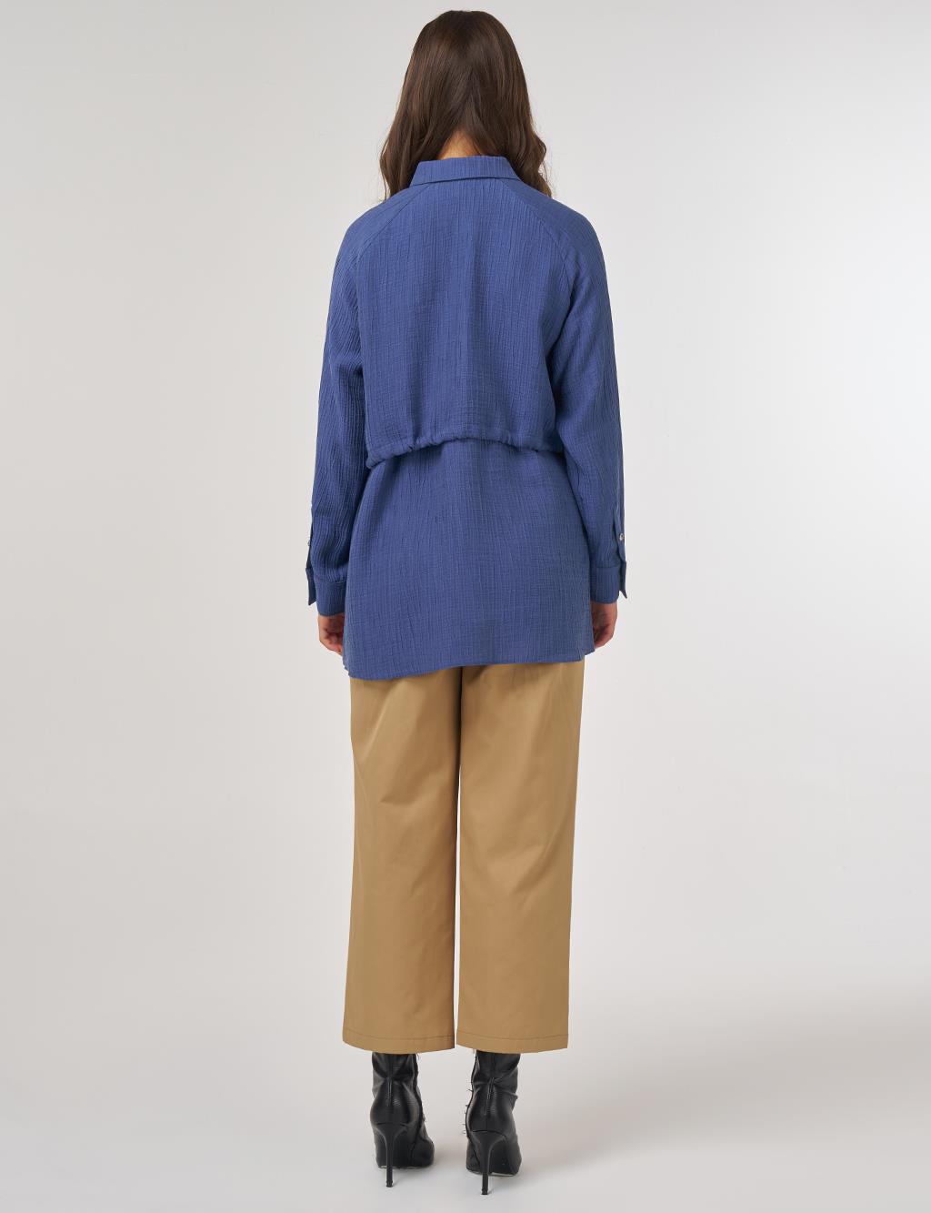 Aller Detail Lyocell Blouse Indigo