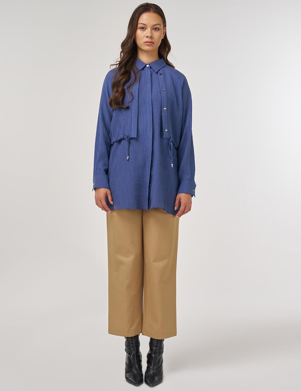 Aller Detail Lyocell Blouse Indigo