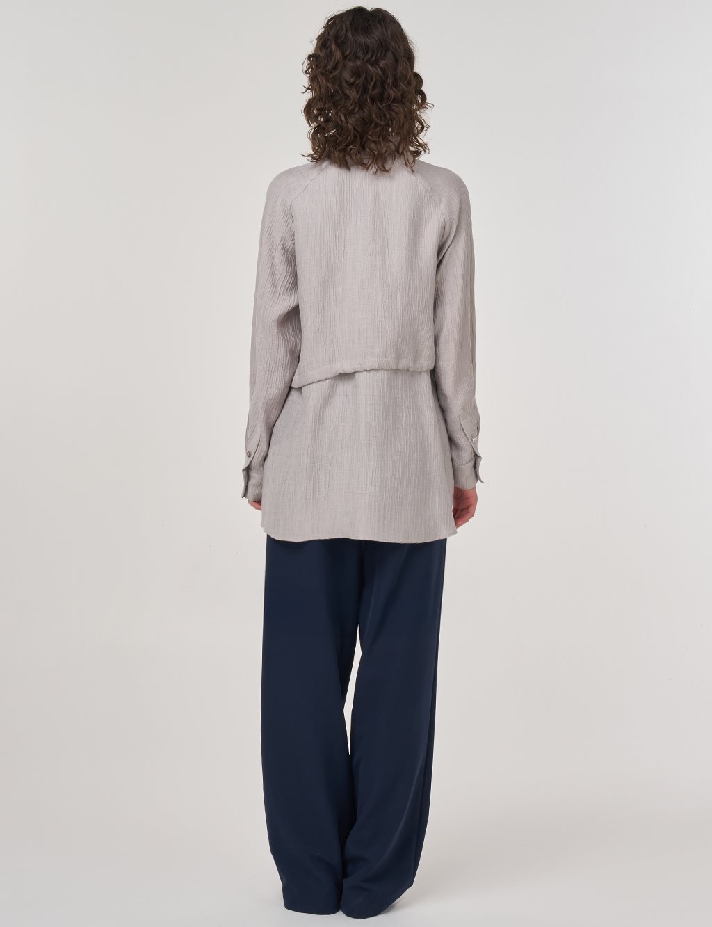 Lyocell Blouse with Allergy Detail in Gray