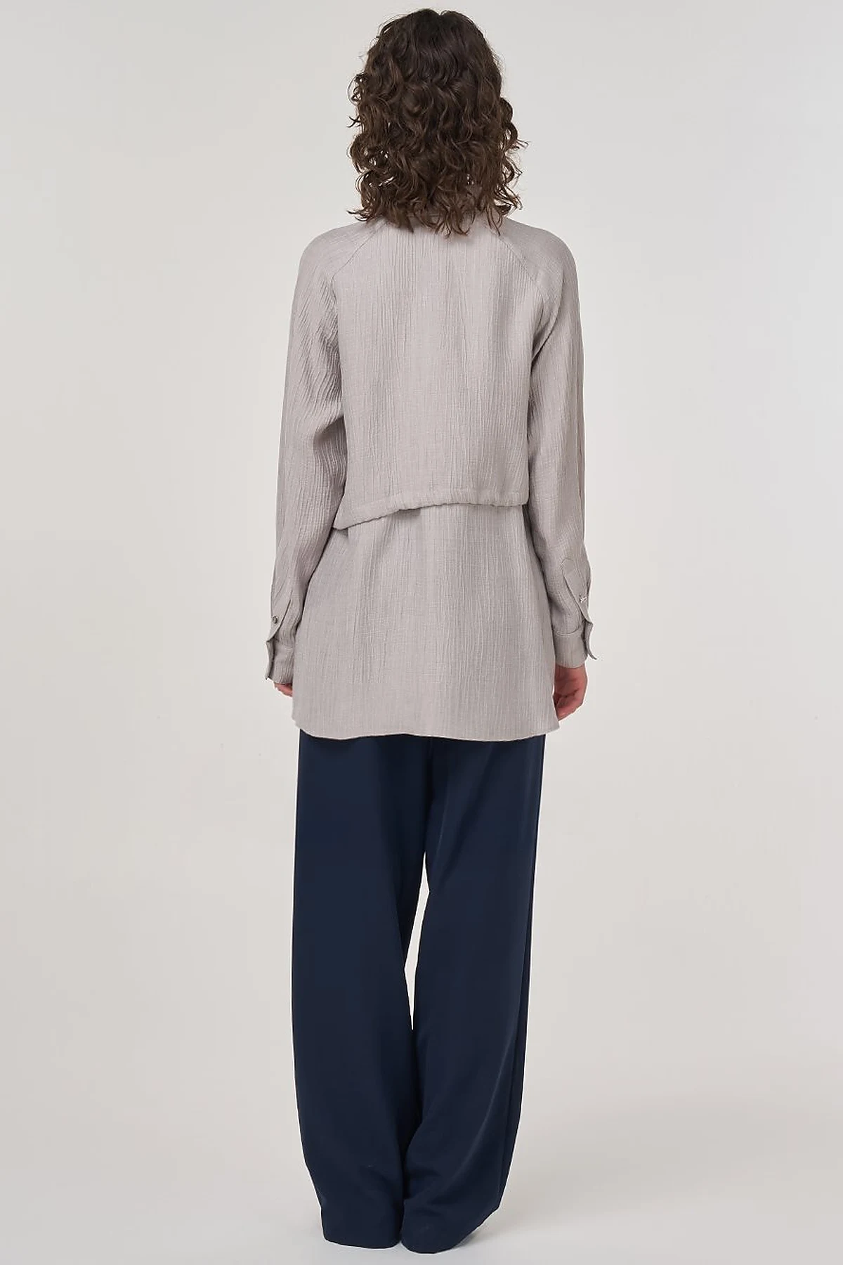 Lyocell Blouse with Allergy Detail in Gray