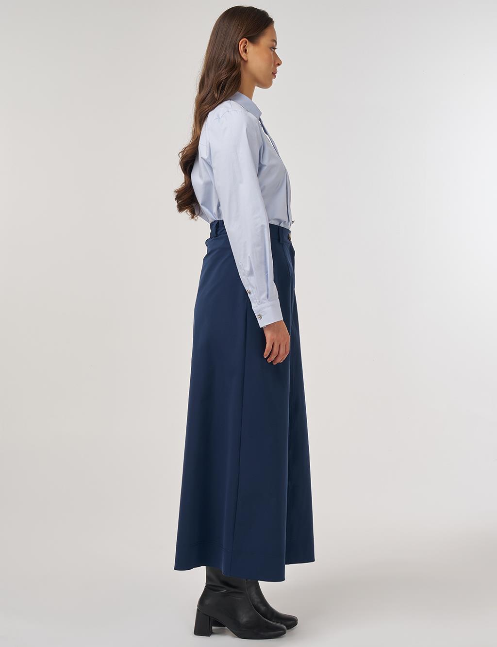 Zippered Pocket Skirt in Dark Navy