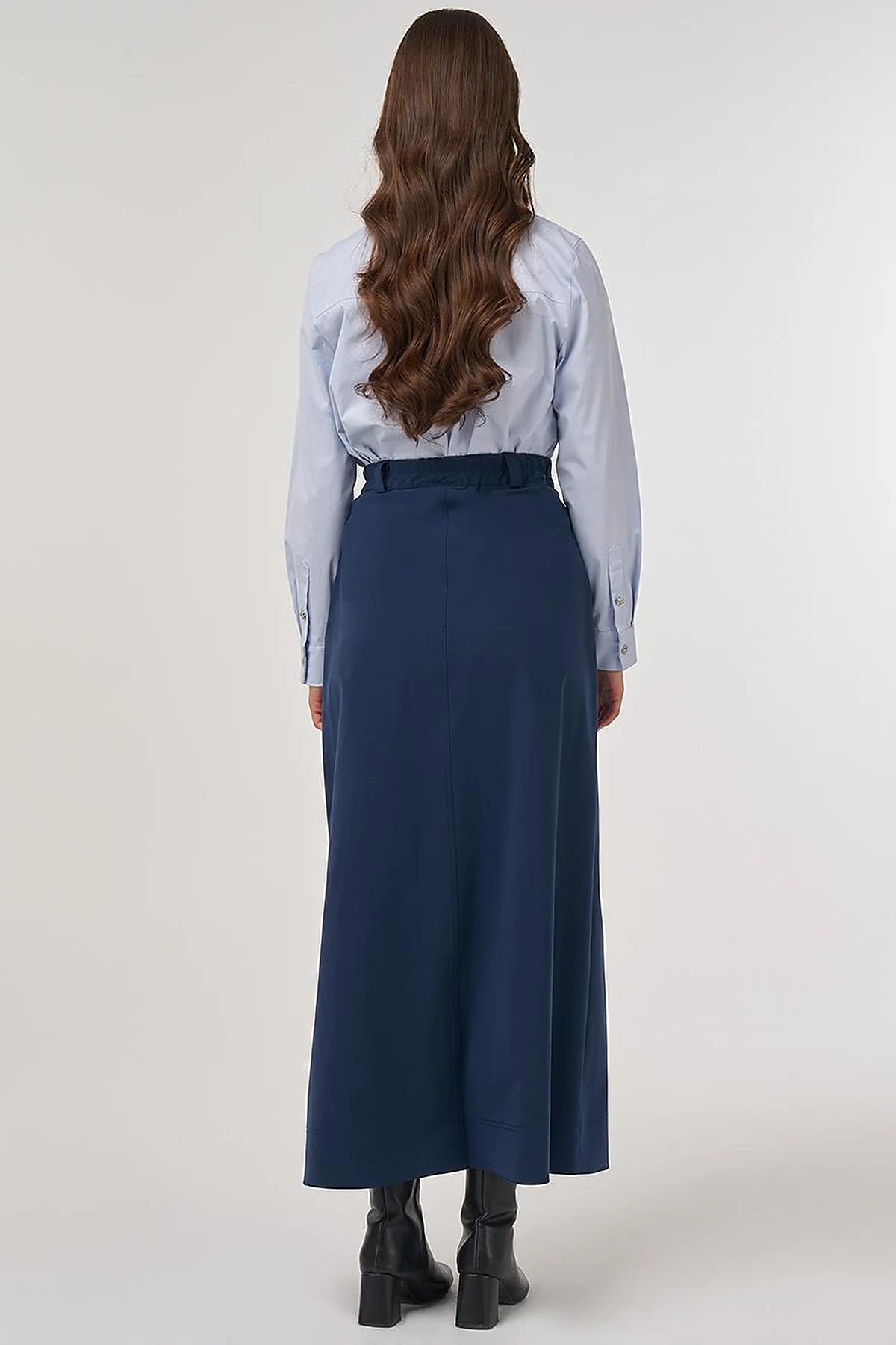 Zippered Pocket Skirt in Dark Navy