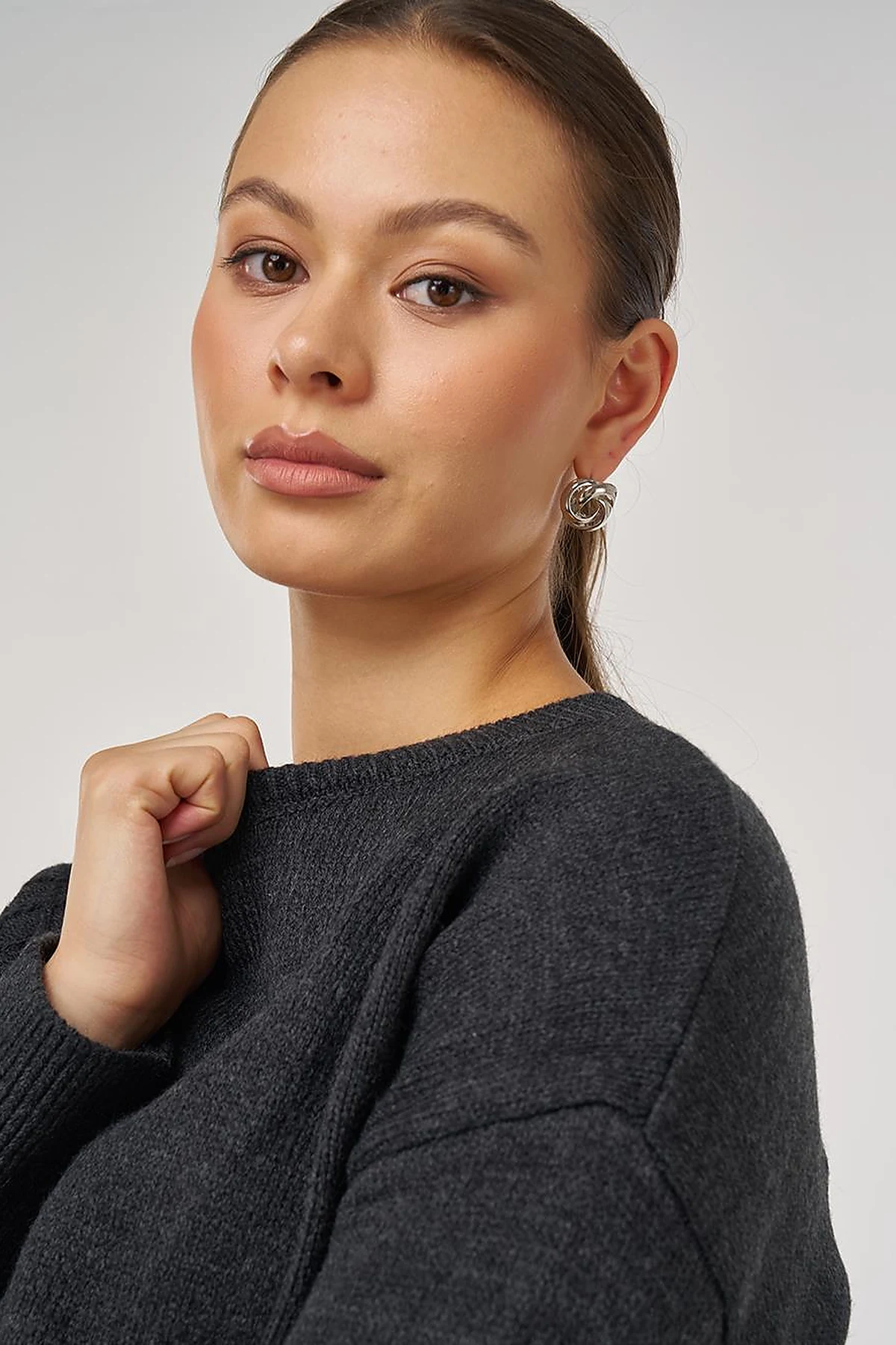 Knitted Sweater in Anthracite