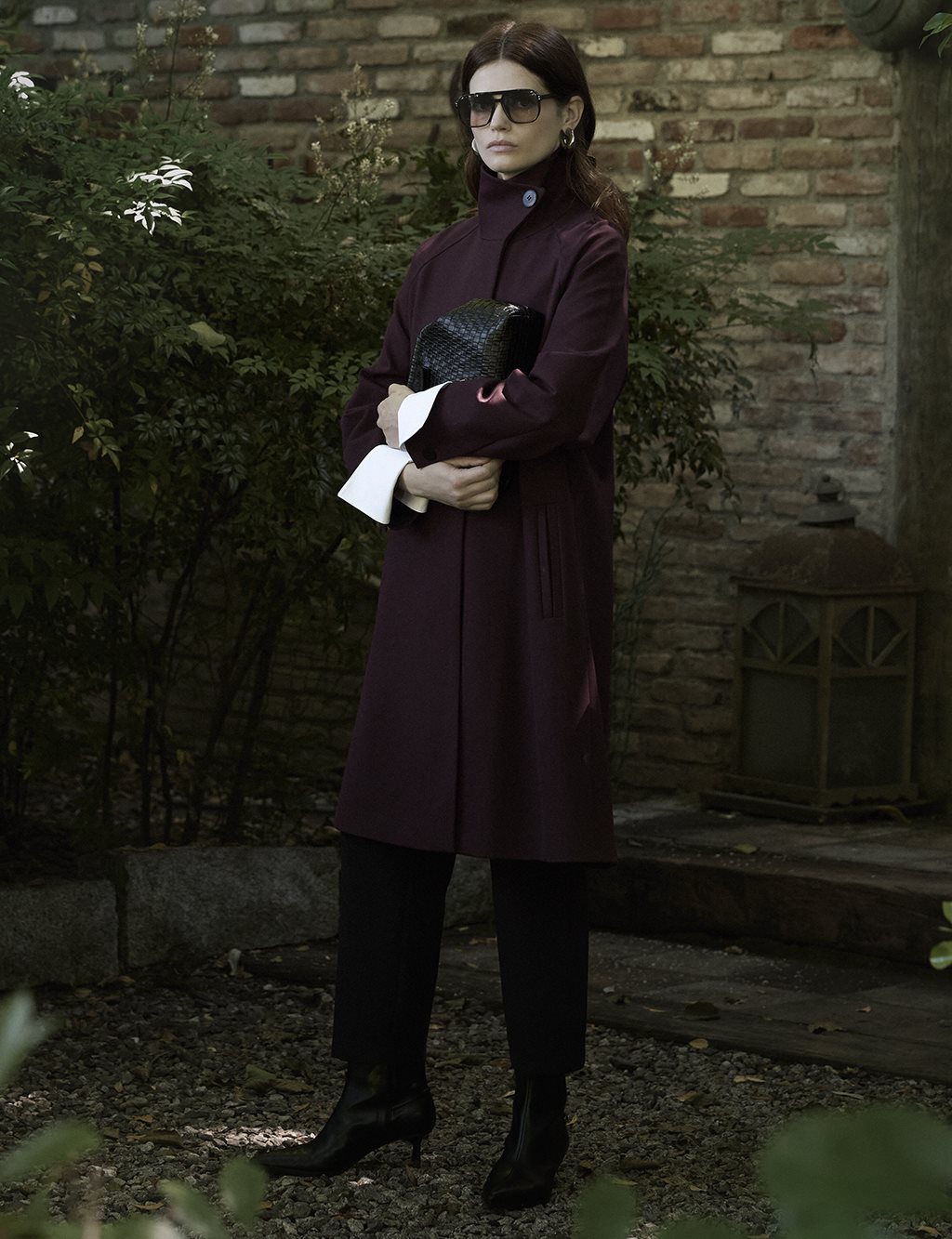 Dik Yaka Reglan Kol Kap Koyu Bordo