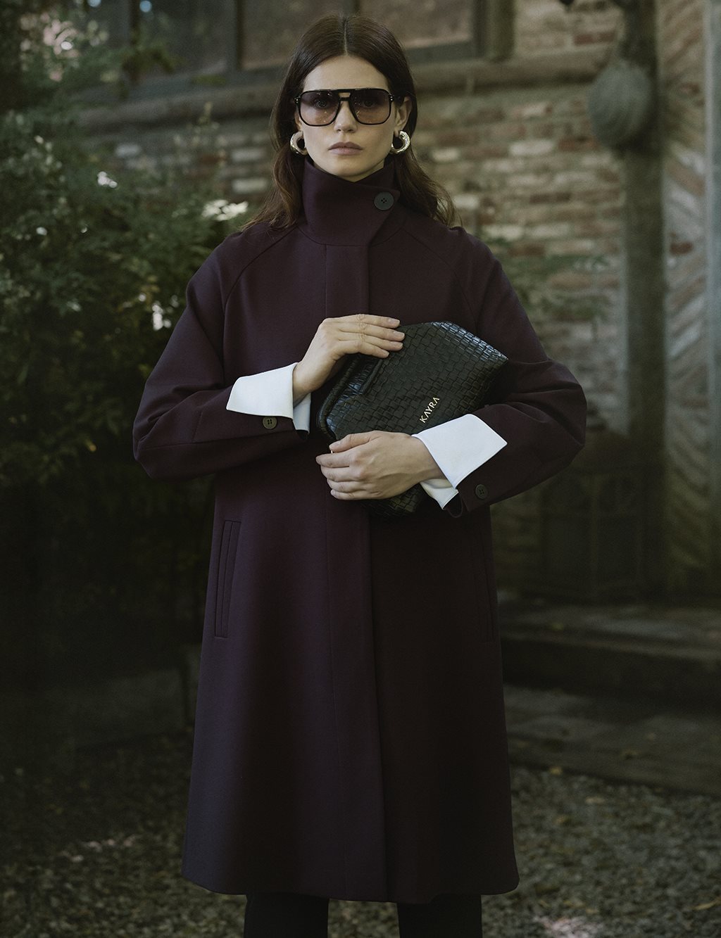 Dik Yaka Reglan Kol Kap Koyu Bordo