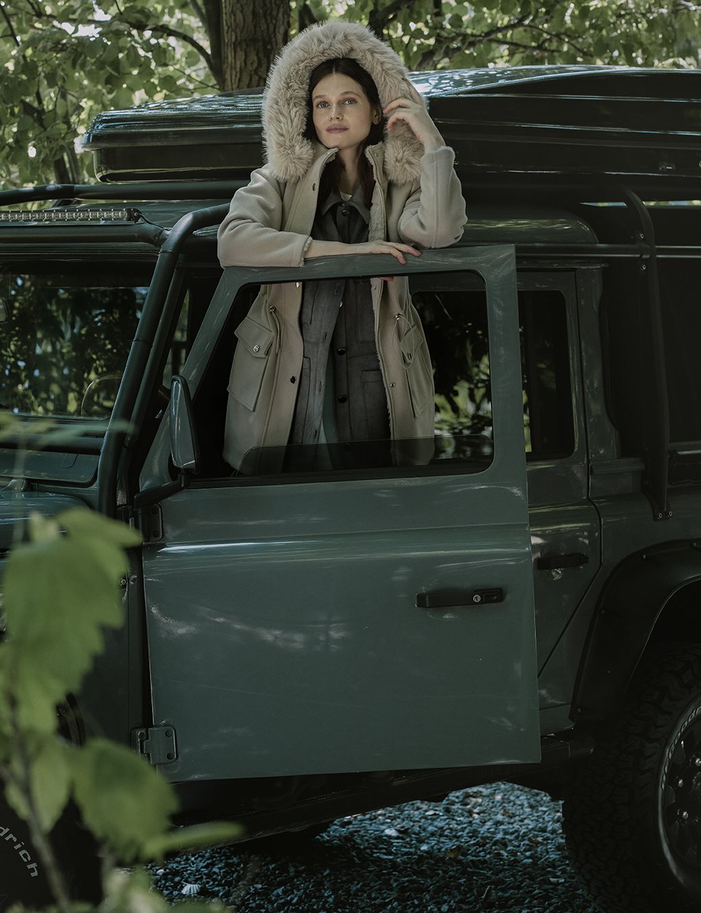 Çift Taraflı Kürk Detaylı Kaban Açık Kahve 