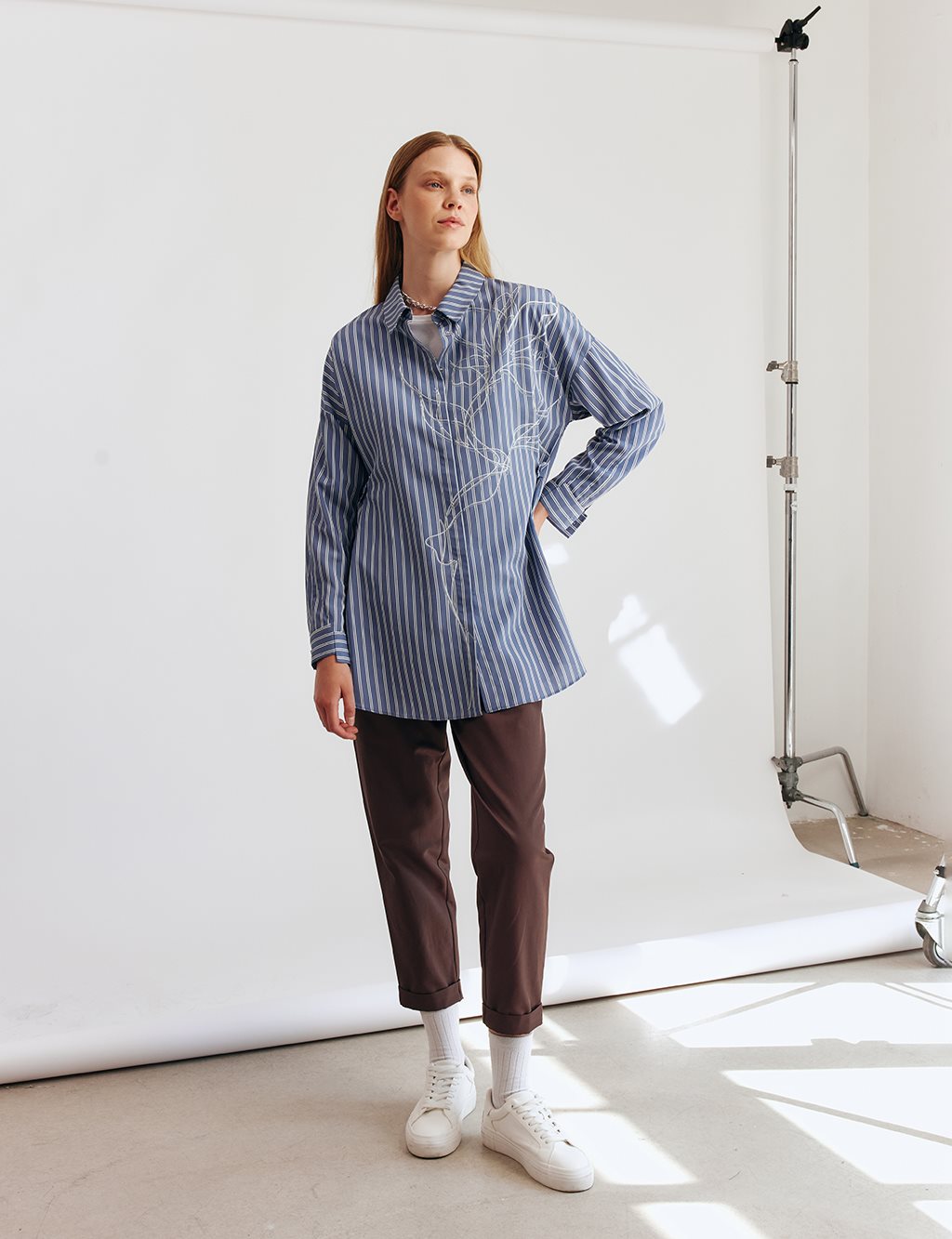 Double Cuff Carrot Cut Pants Cocoa 